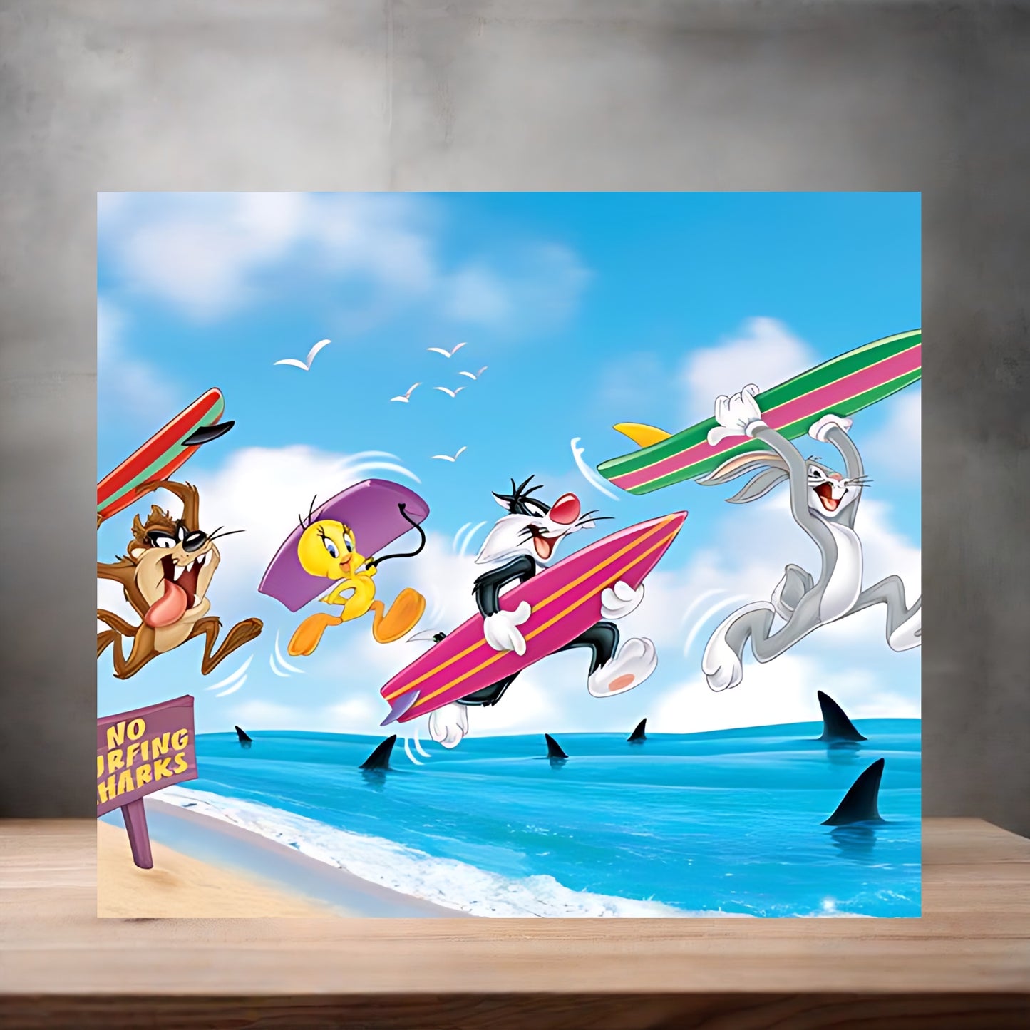 Looney Tunes cartoon characters metal poster. Multiple sizes available. D