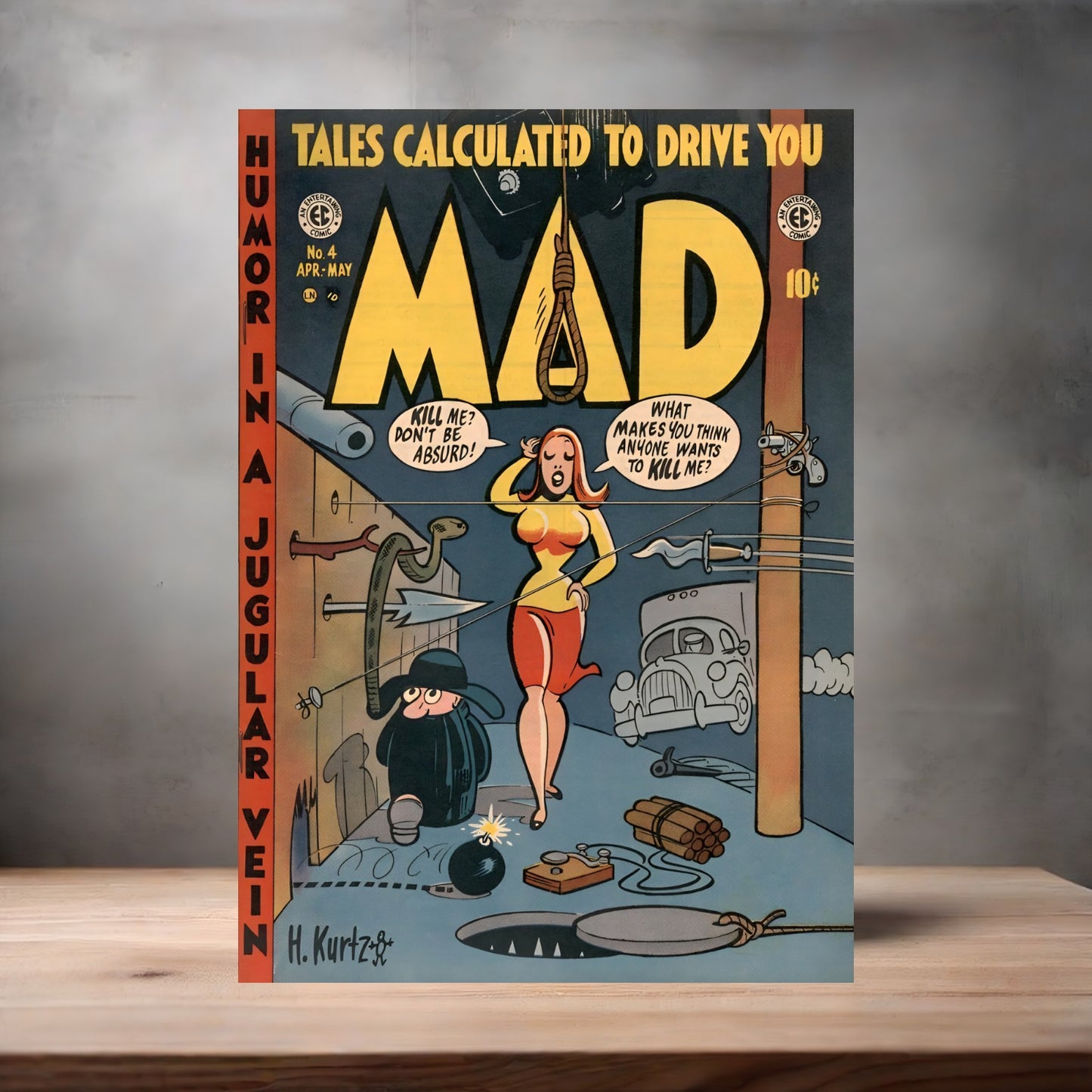 Mad Magazine cover metal poster. Multiple sizes available. Issue #4