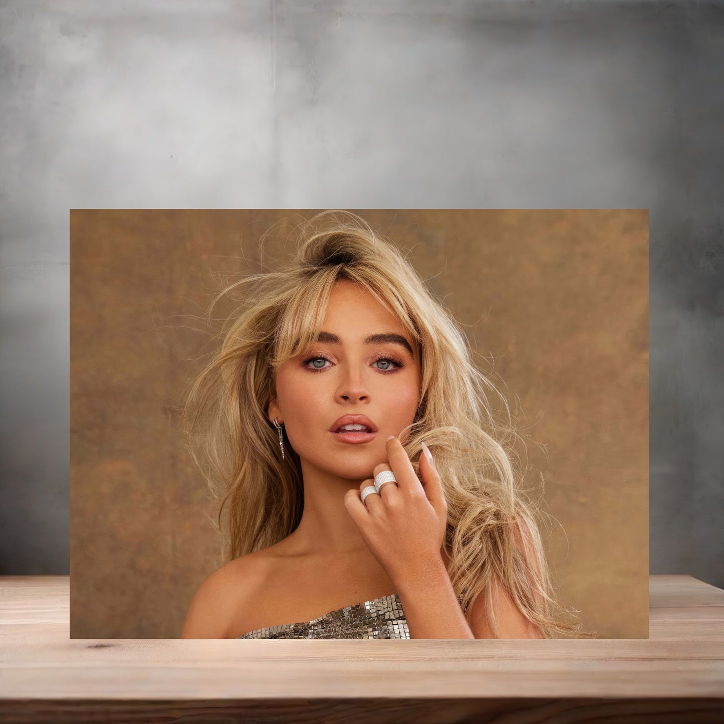 Sexy Sabrina Carpenter poster on aluminum print. Multiple sizes available. N