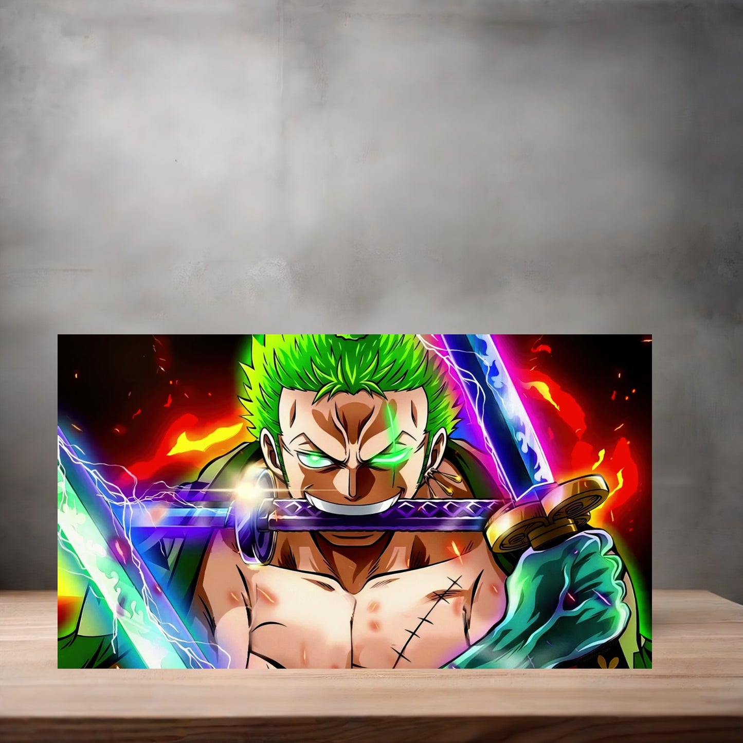 One Piece manga series metal poster. Multiple sizes available. Roronoa Zoro
