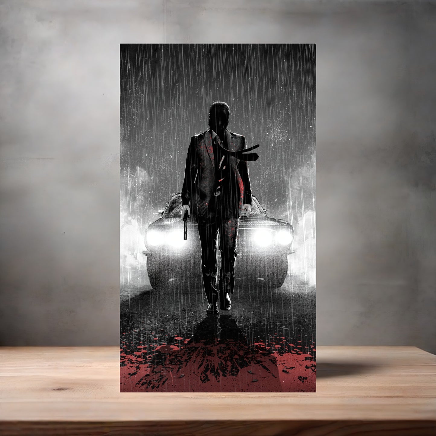 John Wick metal movie poster multiple size options. Keanu Reeves v5