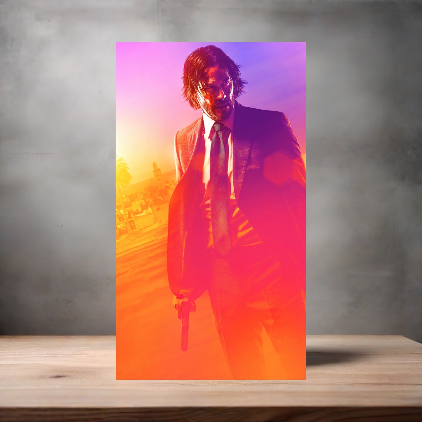 John Wick metal movie poster multiple size options. Keanu Reeves v1