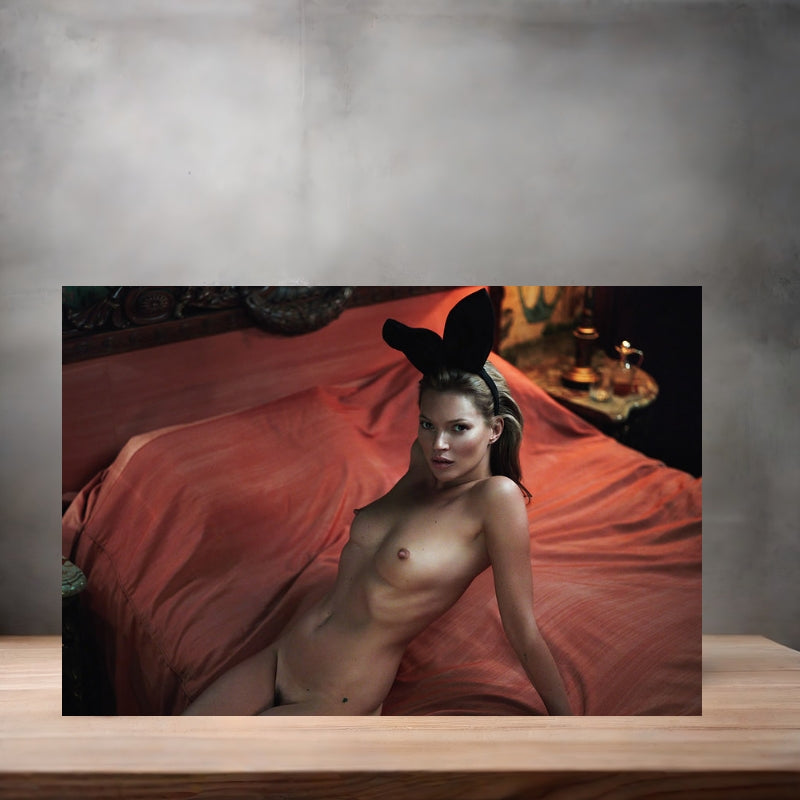 Playboy magazine metal poster. Multiple sizes available. Nude. Kate Moss v3