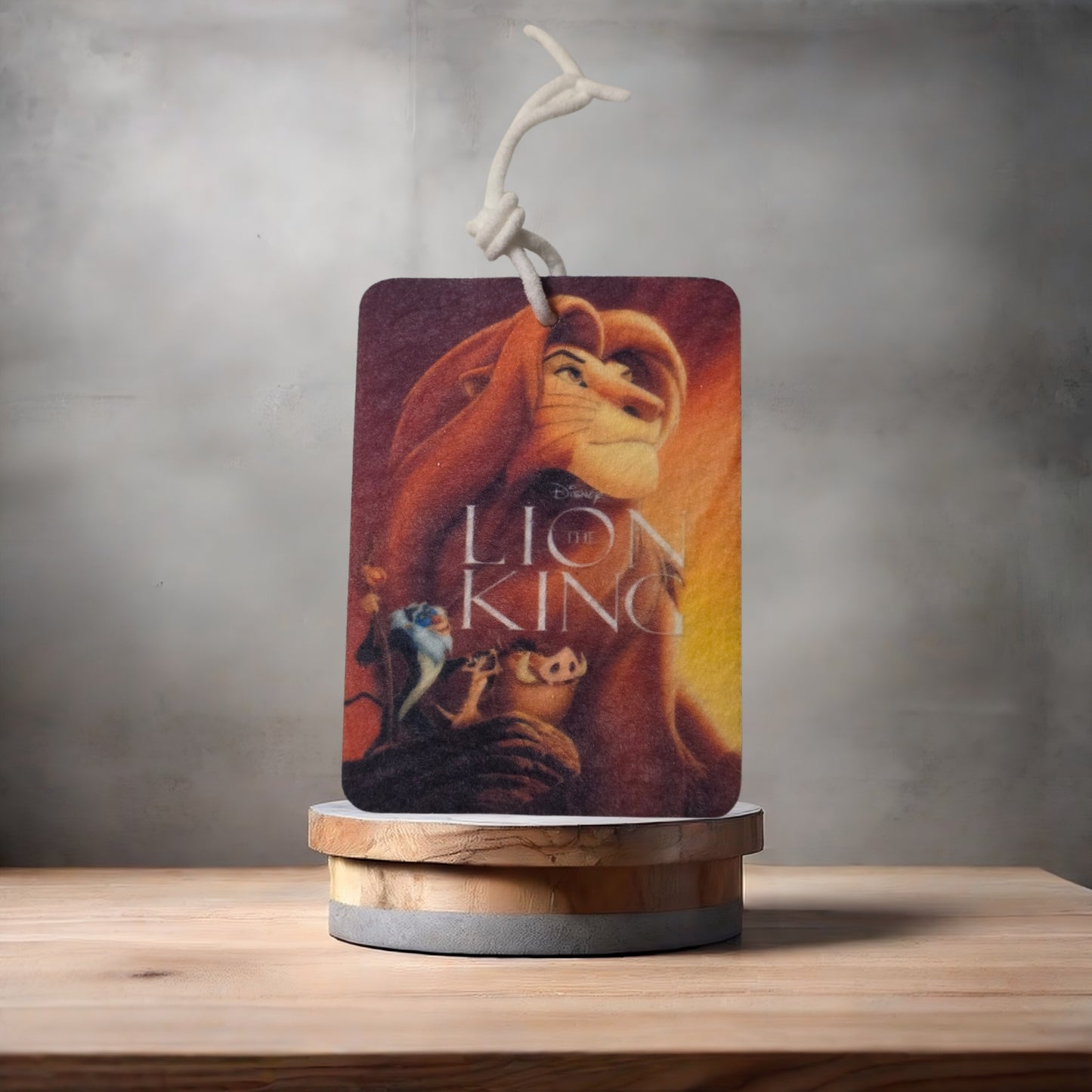 The Lion King movie poster car air freshener. Many scents to choose from