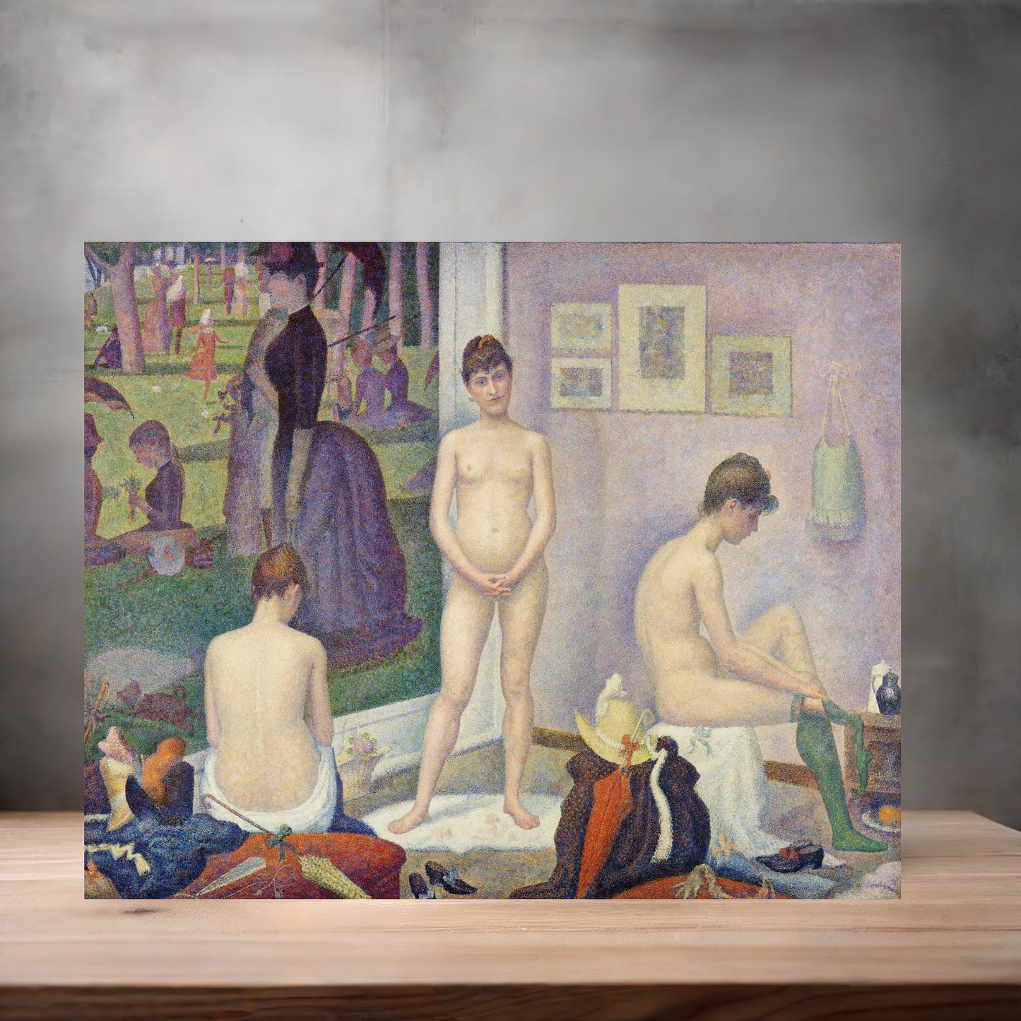 Museum Art on metal poster. Multiple sizes available. Georges Seurat the Three Models