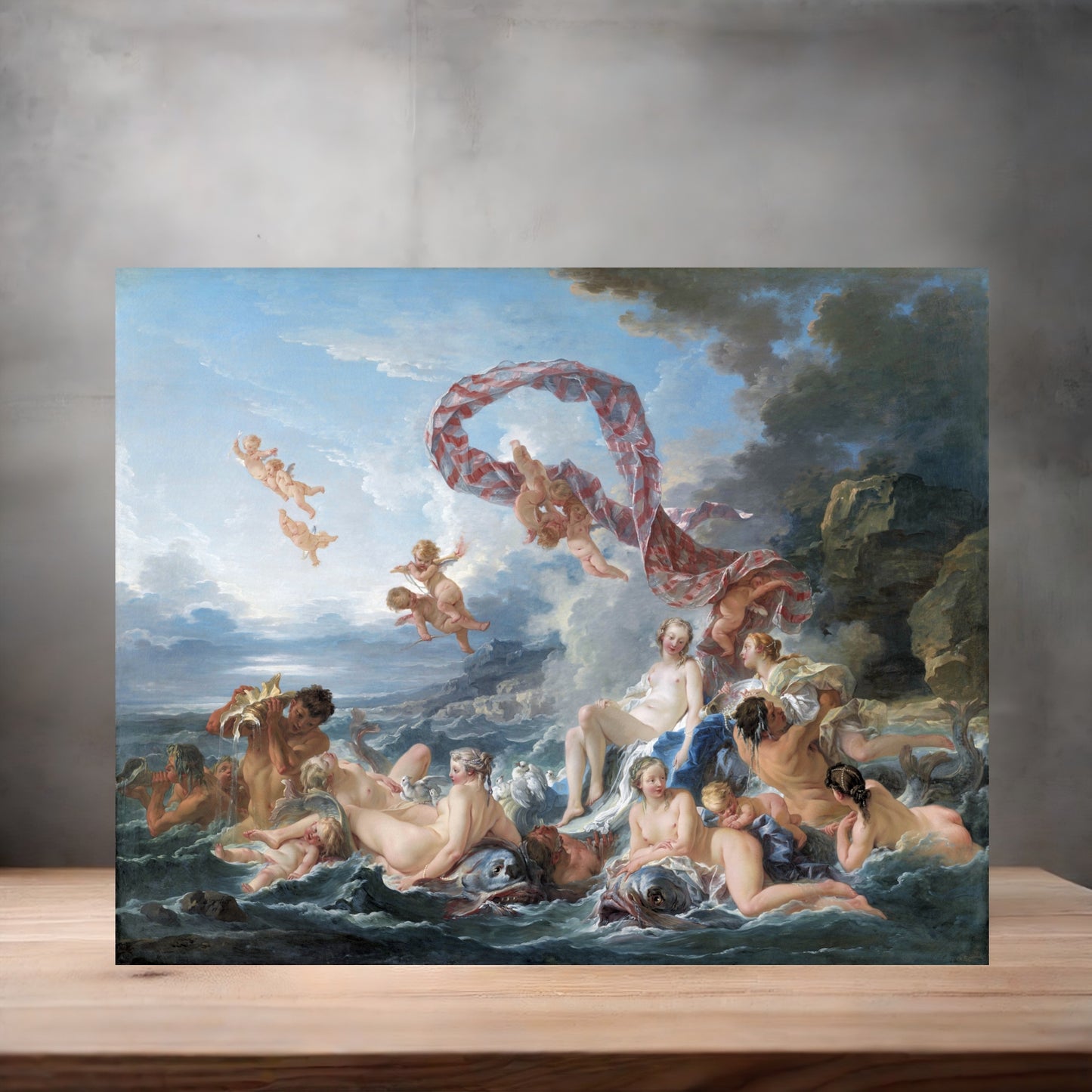 Museum Art on metal poster. Multiple sizes available. Francois Boucher The Triumph of Venus