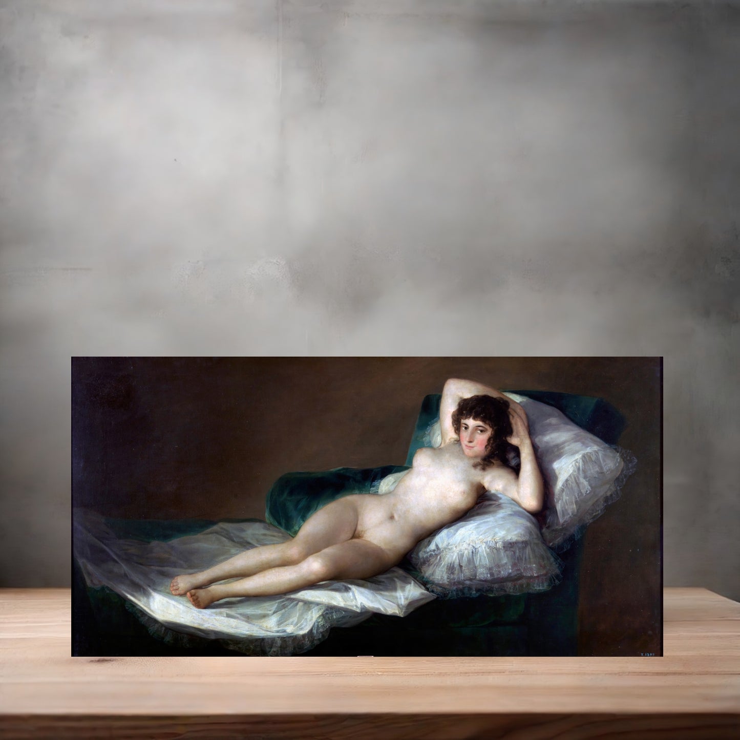 Museum Art on metal poster. Multiple sizes available. Francisco Goya Naked Maja
