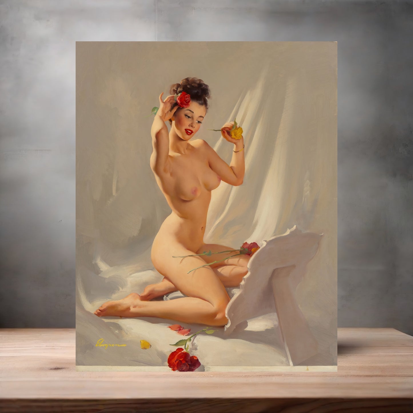 Gil Elvgren Pin-up nude metal poster. Multiple sizes available. Perfection