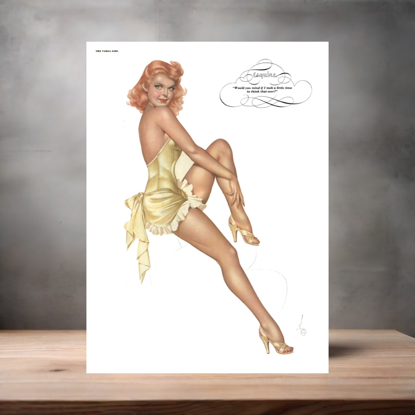 Alberto Vargas sexy pinup metal posters. Multiple sizes and photos. Playboy v3