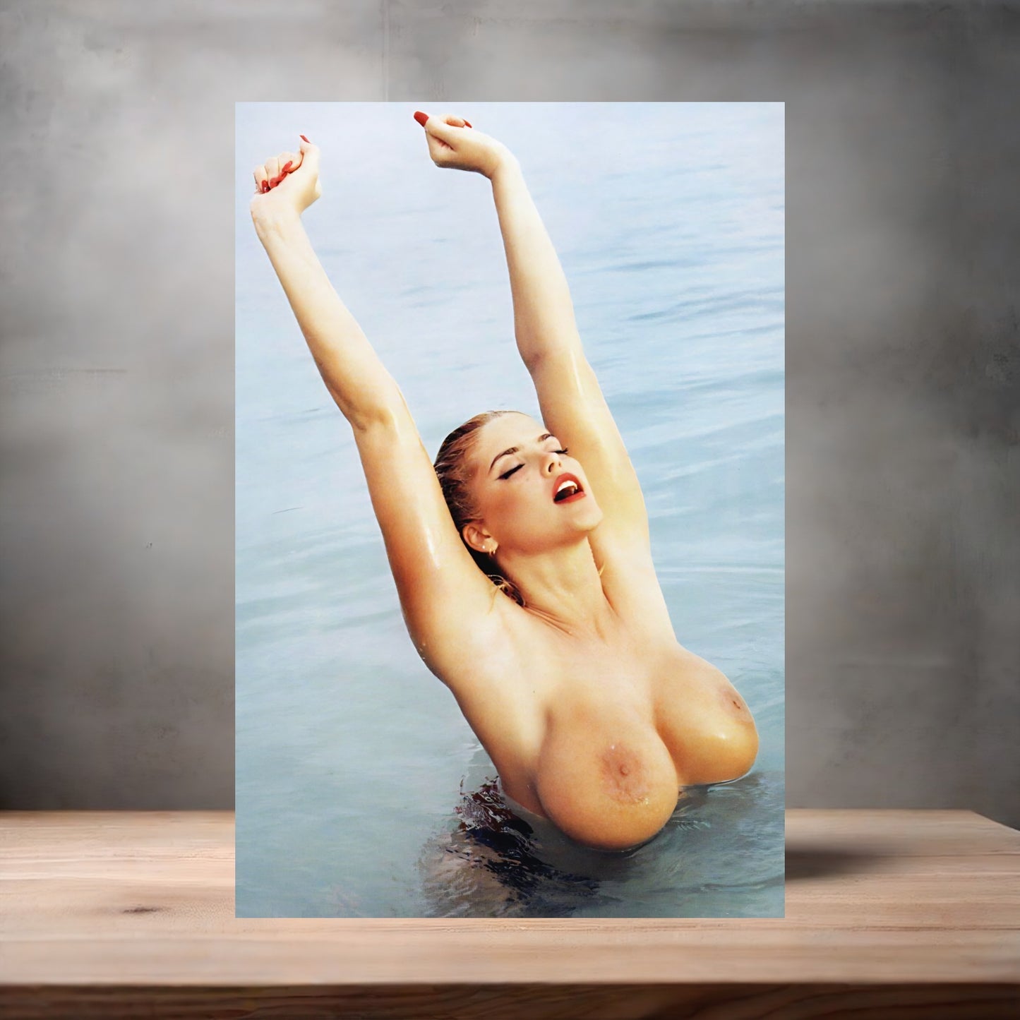 Anna Nicole Smith metal poster. Multiple sizes available. Beautiful and sexy V