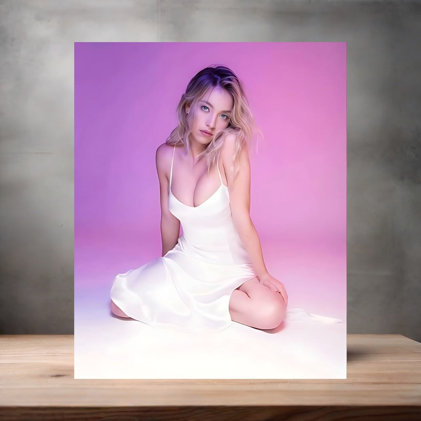 Sexy Sydney Sweeney metal poster. Multiple sizes available. Hot H5