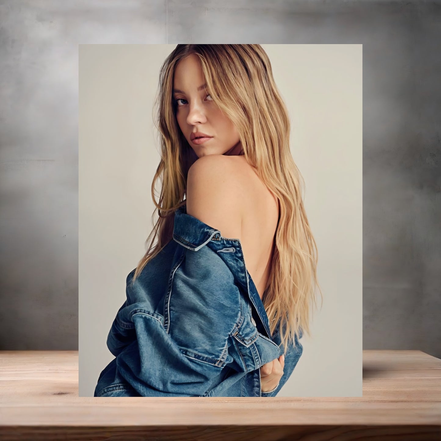 Sexy Sydney Sweeney metal poster. Multiple sizes available. Hot A4