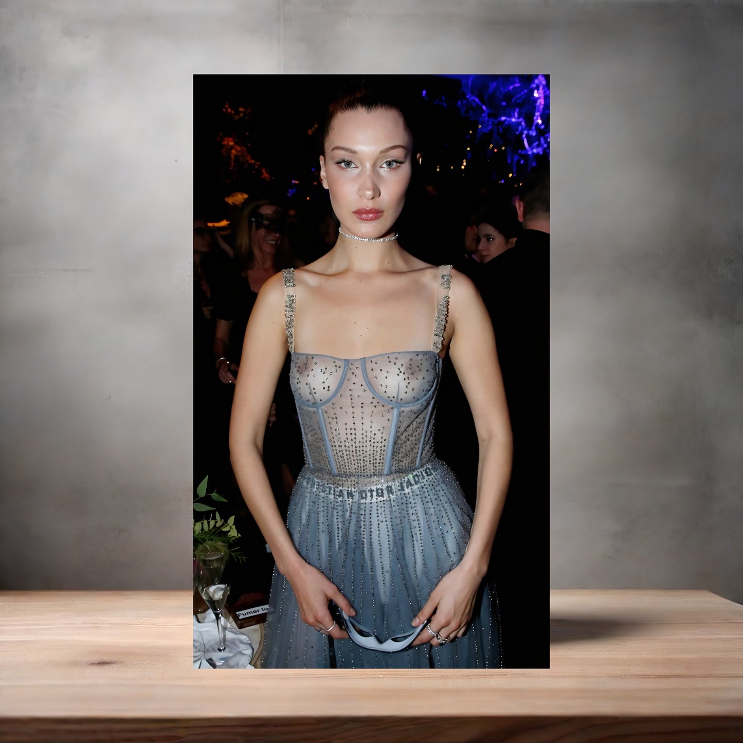Bella Hadid poster with multiple size and finish options.