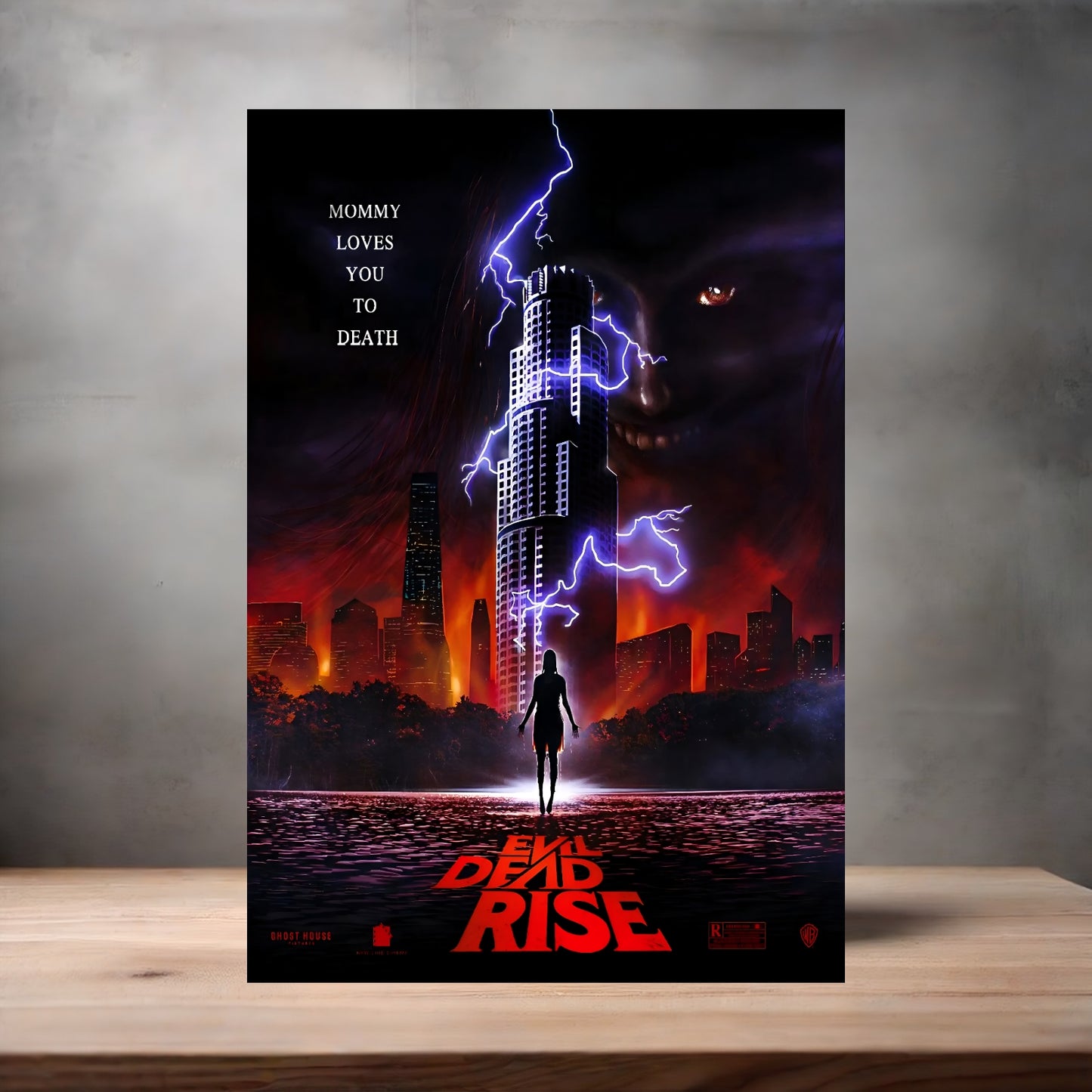 The Evil Dead horror movie poster with multiple size and finish options.