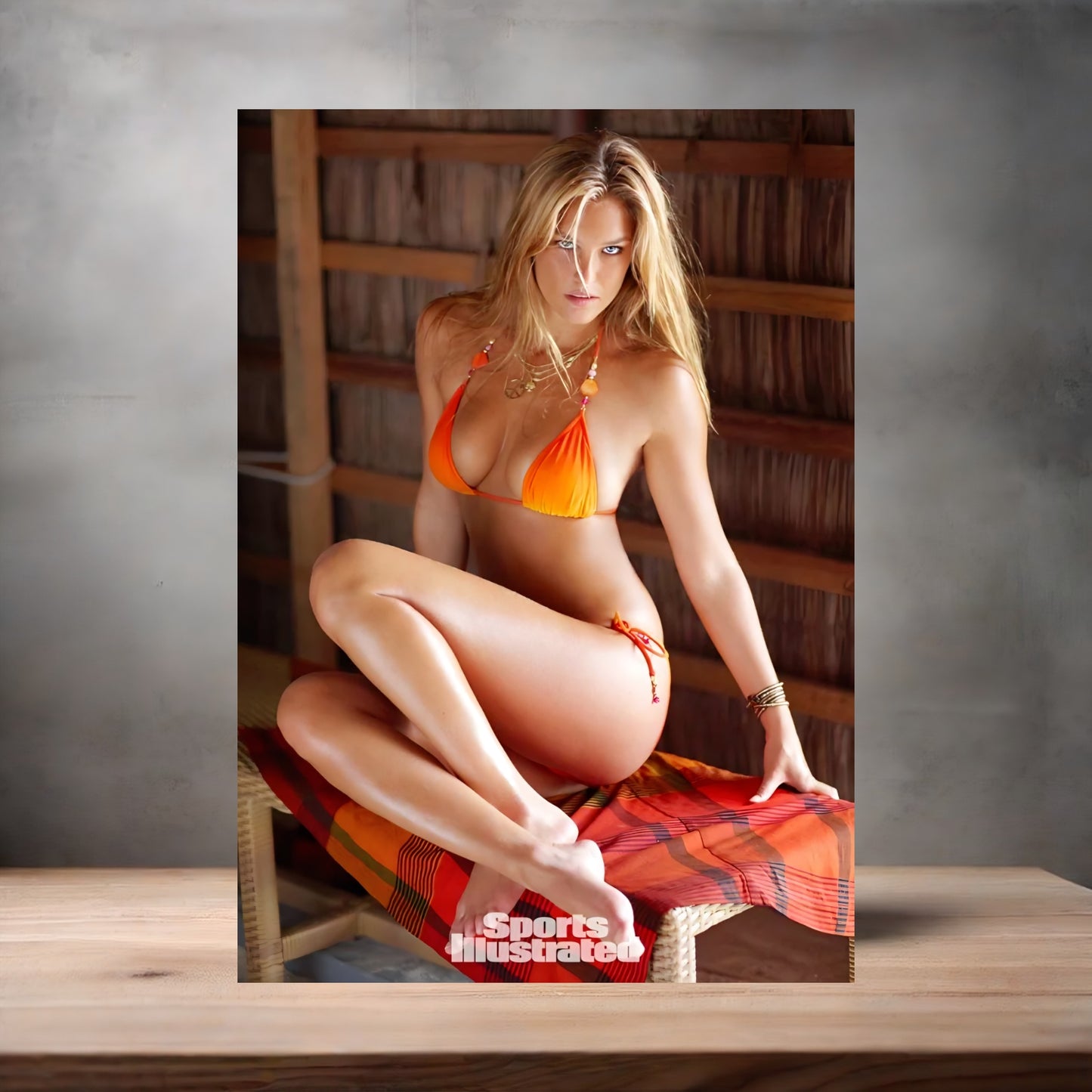 Bar Rafaeli sexy bikini poster with multiple size and finish options. A6