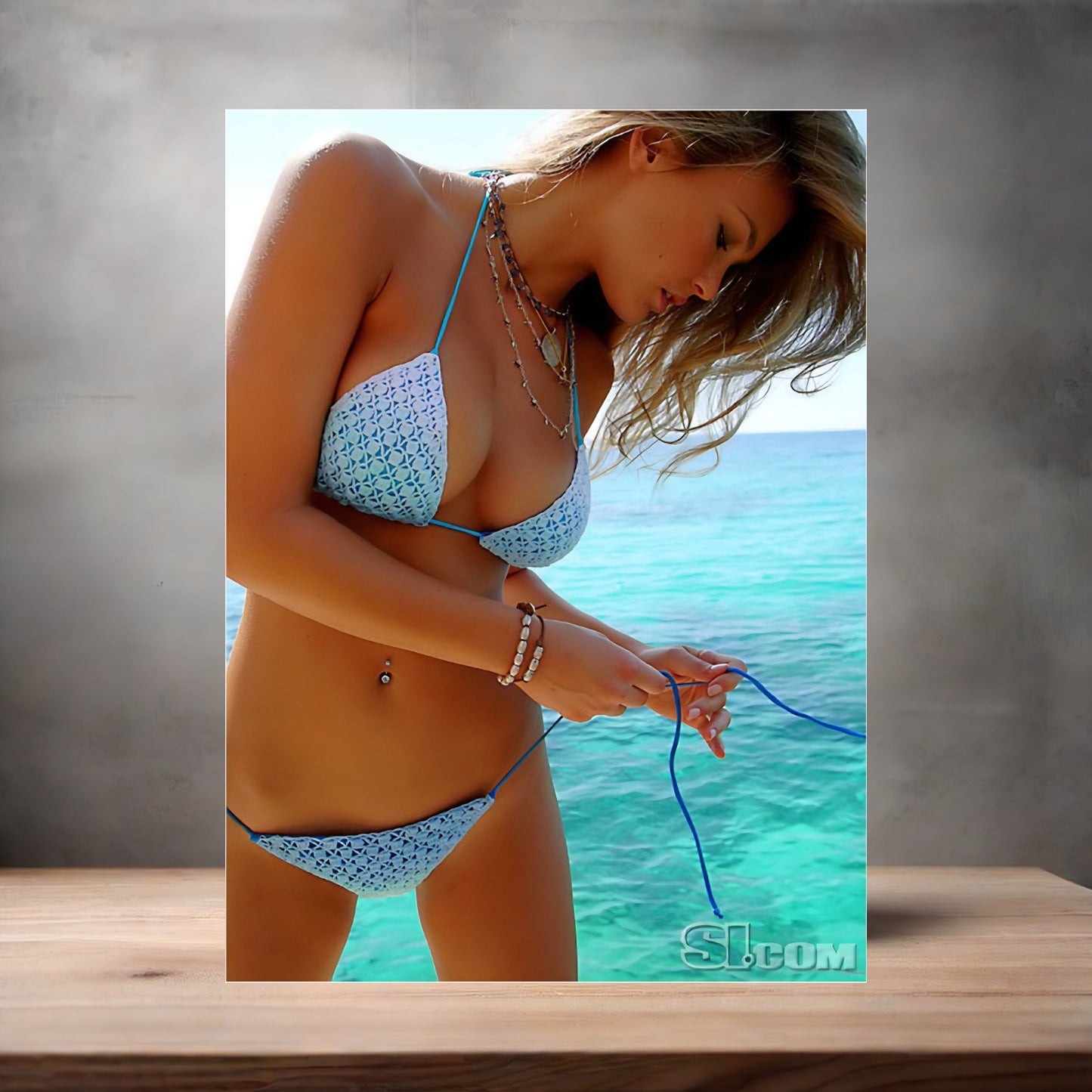 Bar Rafaeli sexy bikini poster with multiple size and finish options. A5