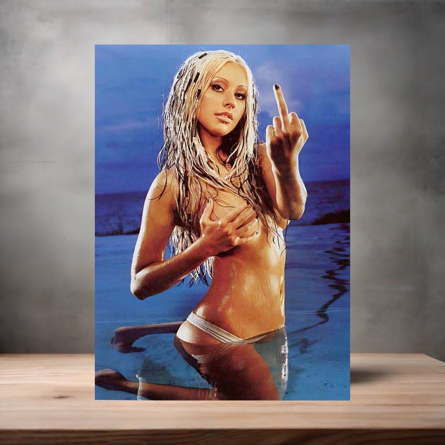 Christina Aguilera poster with multiple size and finish options. Sexy singer a3