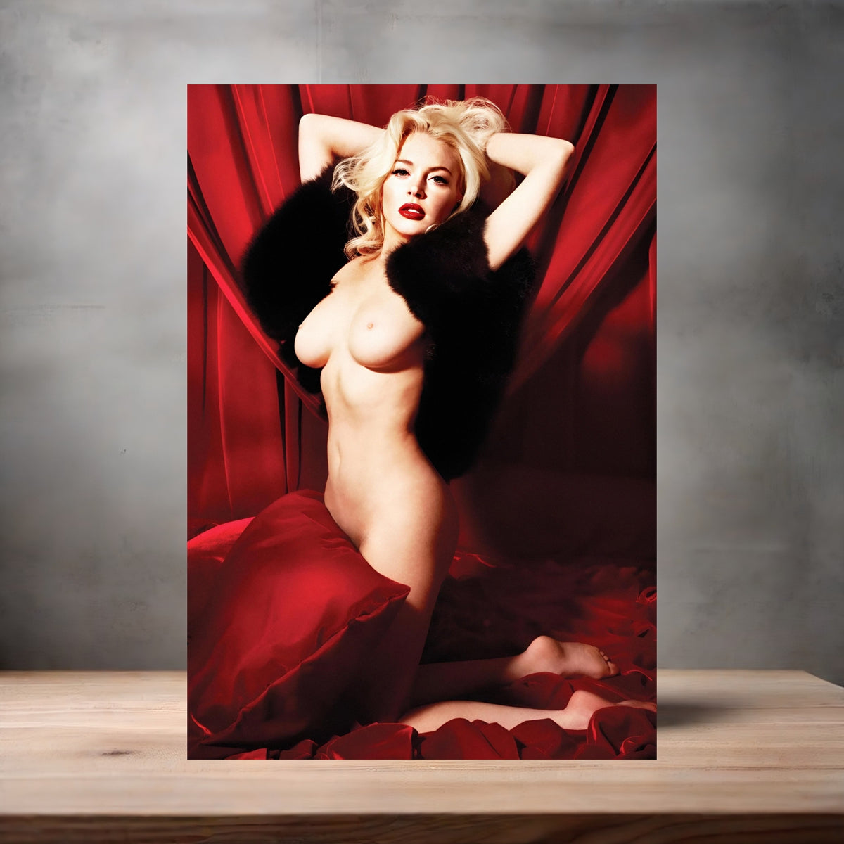 Lindsay Lohan poster prints in multiple sizes and material. Playboy NSFW v2