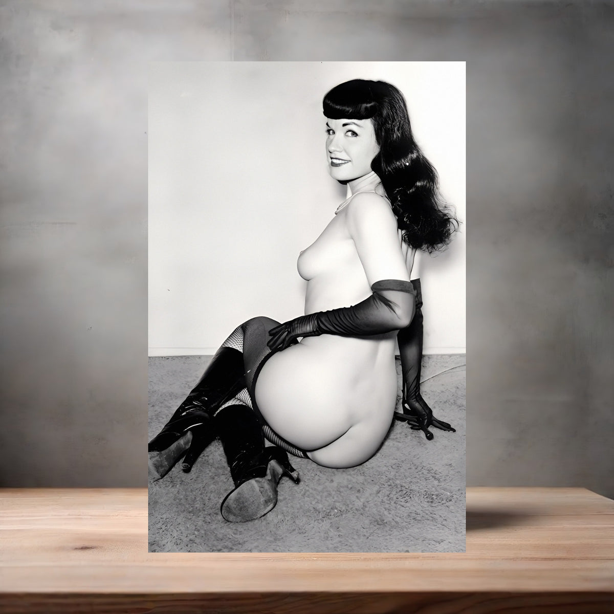 Bettie Page poster prints in multiple sizes and material. Playboy NSFW 24 options