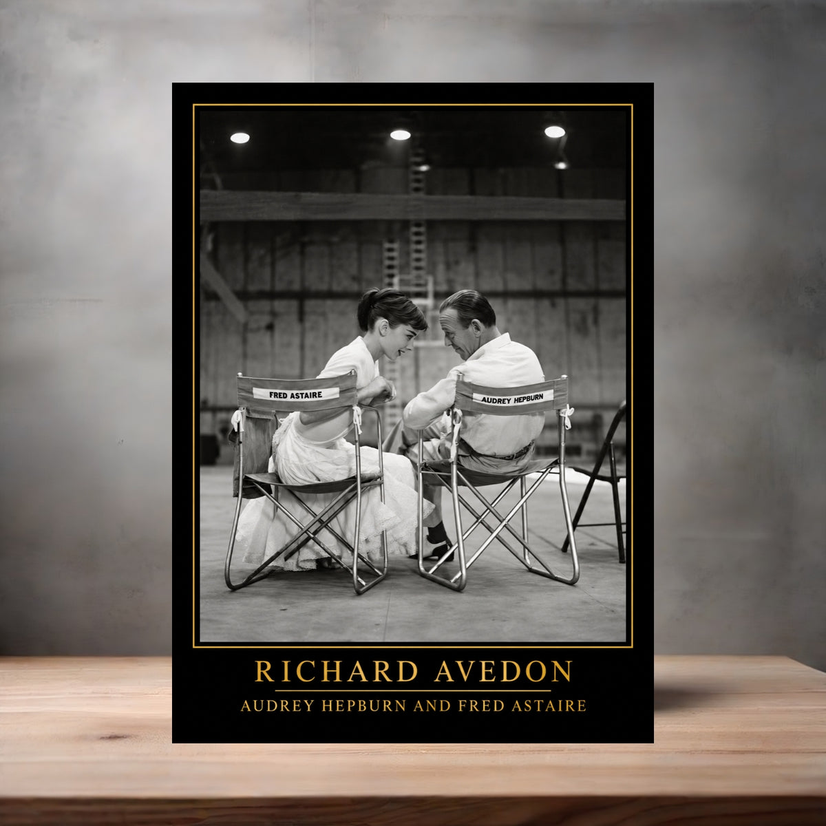 Richard Avedon 8.5" x 11" art print set of 2, glossy and matte. Audrey Hepburn and Fred Astaire