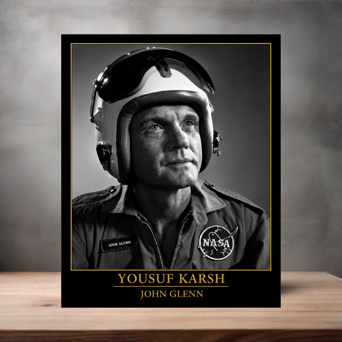 Yousuf Karsh 8.5" x 11" art print set of 2, glossy and matte. John Glenn v2