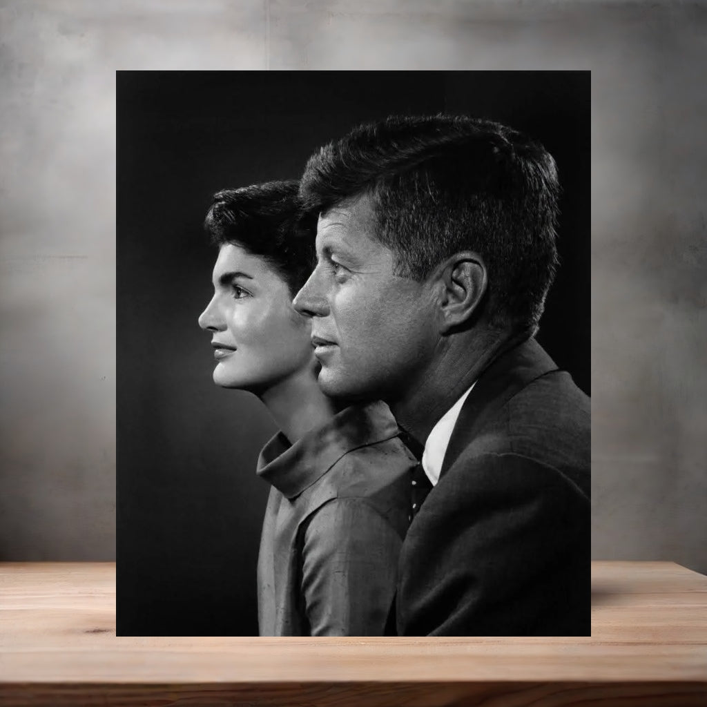 Yousuf Karsh 8.5" x 11" art print set of 2, glossy and matte. John F. Kennedy and Jacqueline