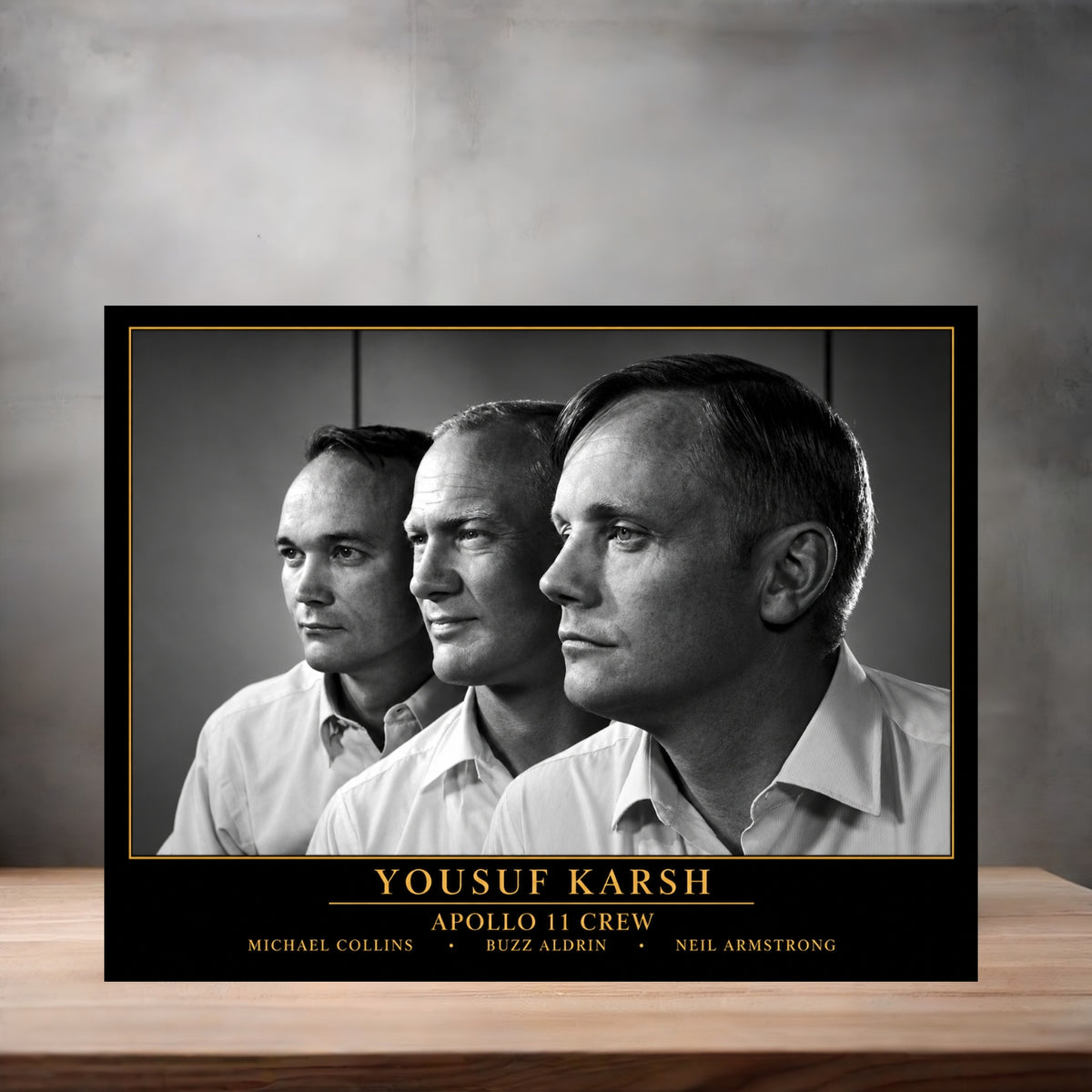 Yousuf Karsh 8.5" x 11" art print set of 2, glossy and matte. Apollo 11 Crew v2