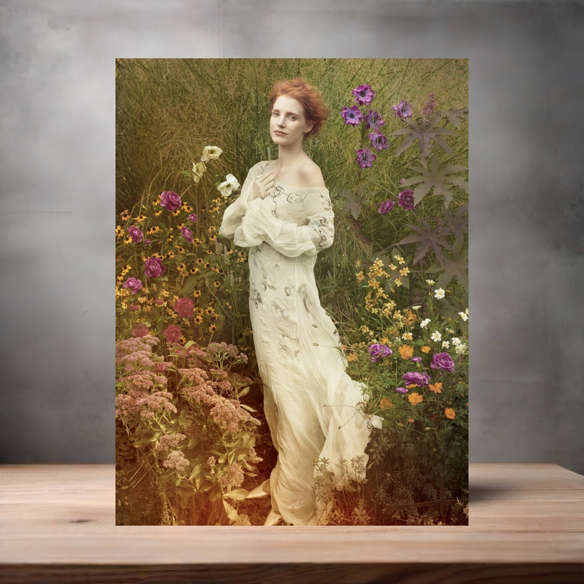 Annie Leibovitz 8.5" x 11" art print set of 2, glossy and matte. Jessica Chastain