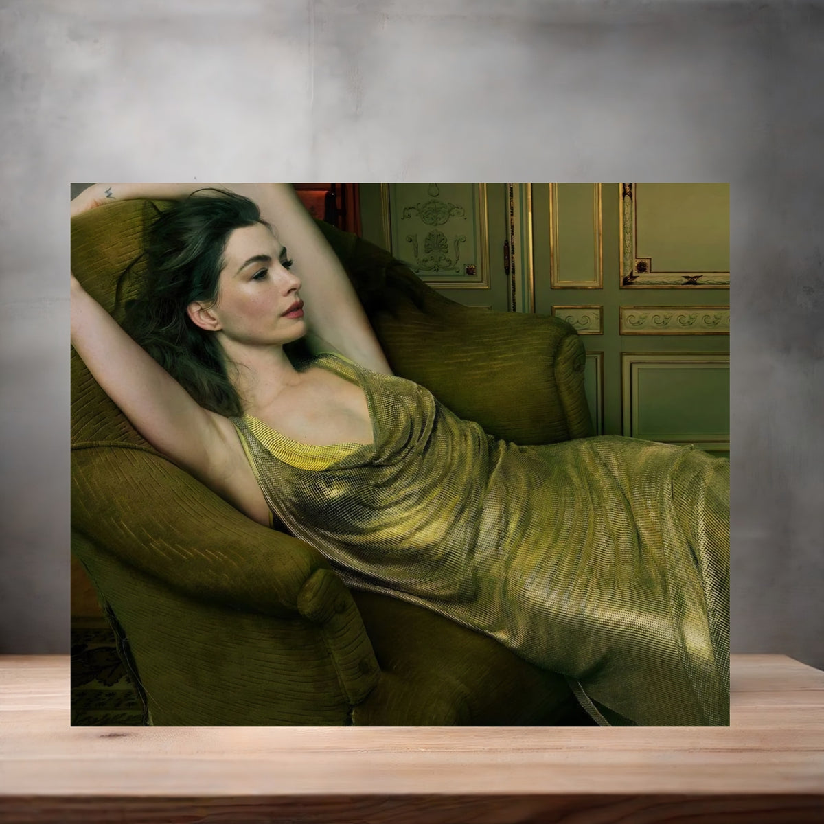 Annie Leibovitz 8.5" x 11" art print set of 2, glossy and matte. Anne Hathaway