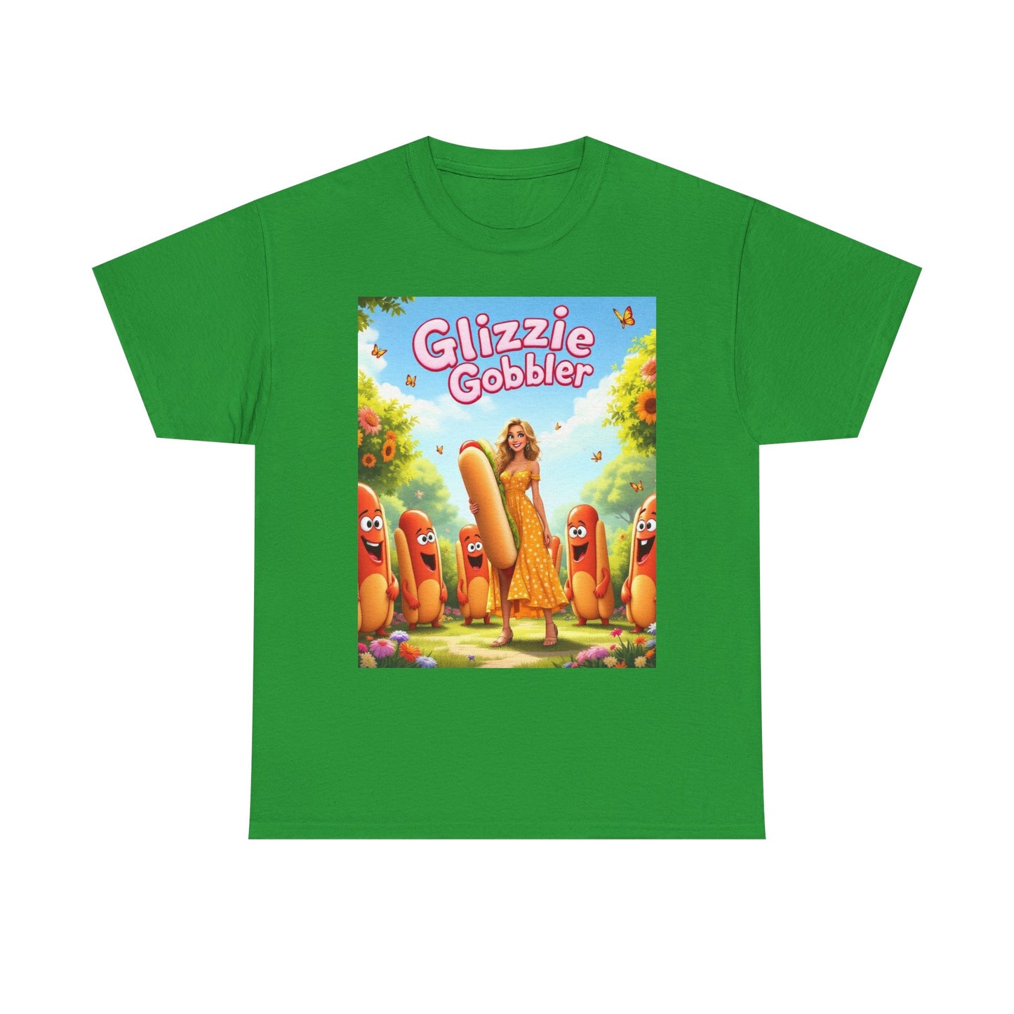 Glizzie Gobbler Unisex Cotton Tee, Fun Foodie Shirt, Summer Vibes Tee, Quirky