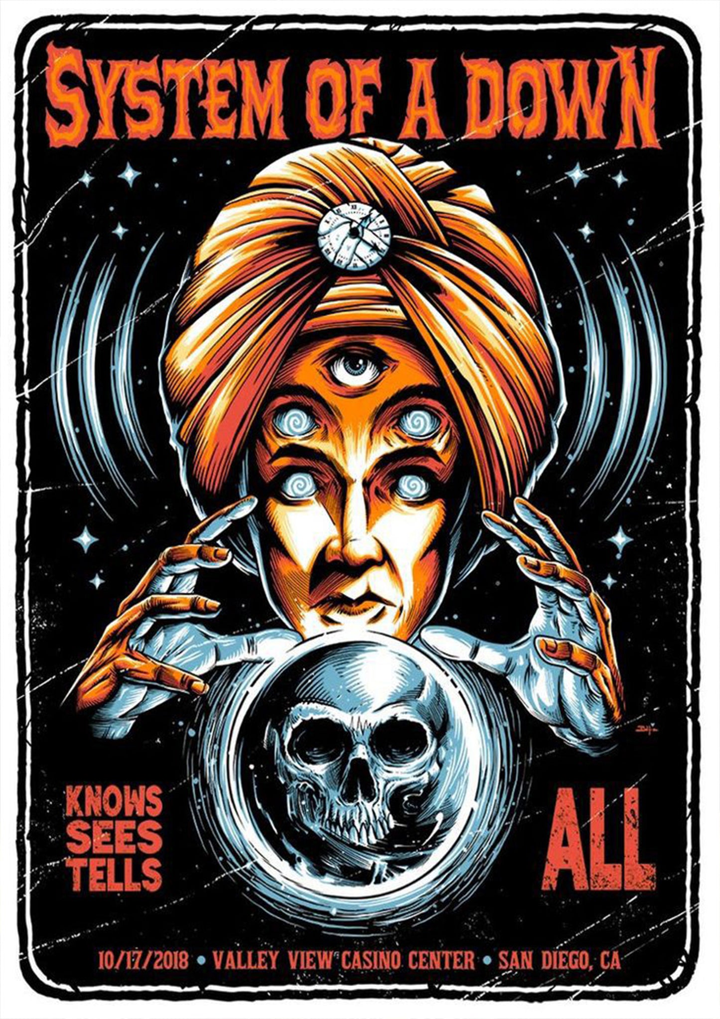 Concert poster with multiple size and finish options. System of a Down
