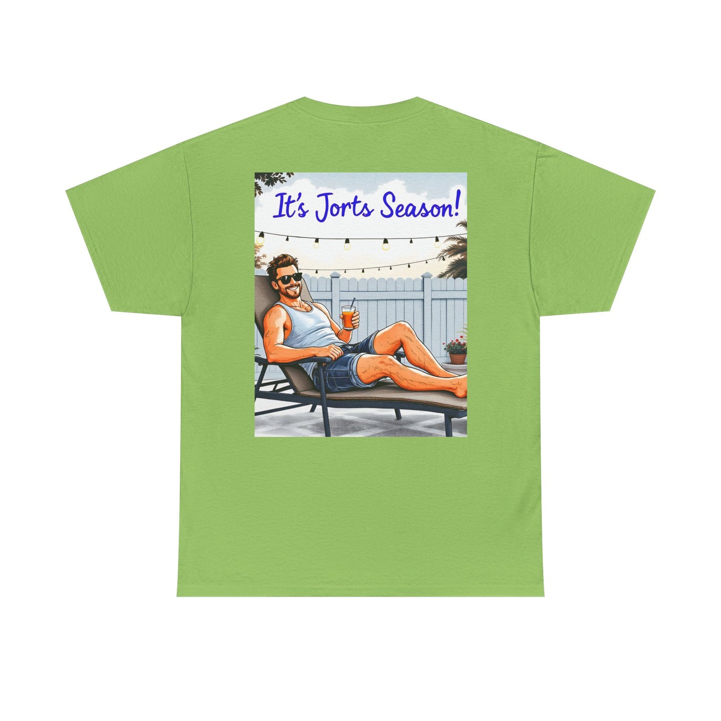Jorts season Unisex Heavy Cotton Tee, Fun Beachwear, T-Shirt for Vacation,