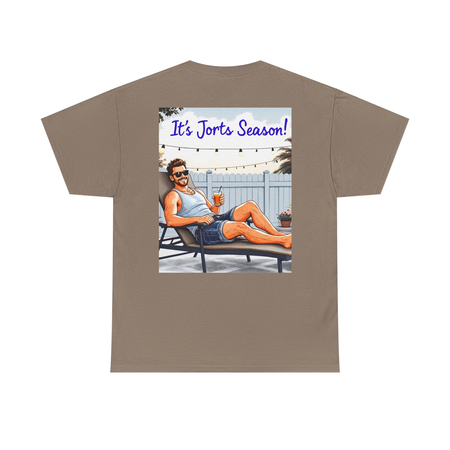 Jorts season Unisex Heavy Cotton Tee, Fun Beachwear, T-Shirt for Vacation,