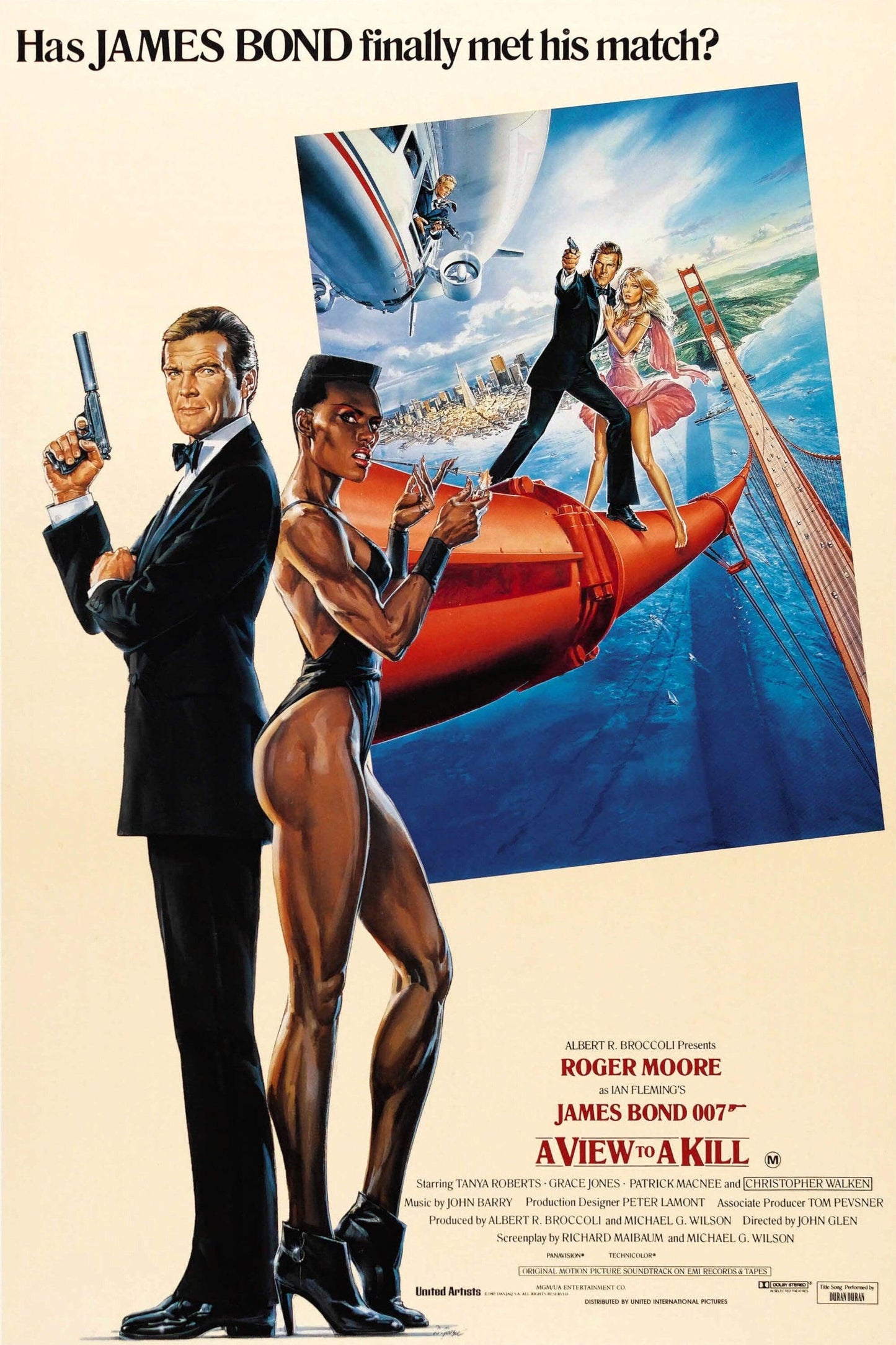 James Bond 007, A View to a Kill 13"x 19" movie poster.