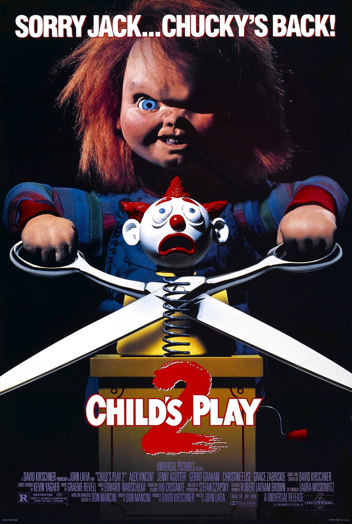 Child's Play 2, 13"x 19" movie poster.