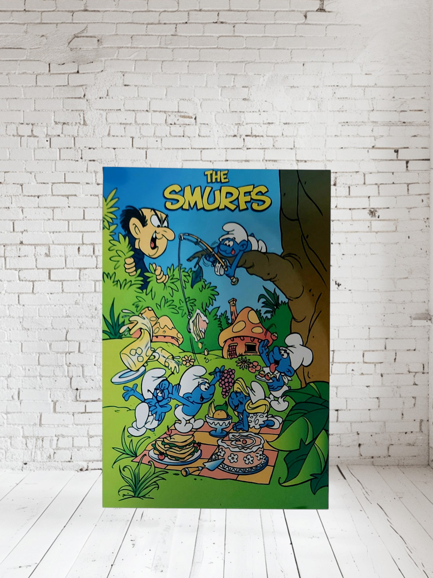 1980's cartoon series on Aluminum print. Multiple sizes and prints available. Smurfs, Thundercats and more