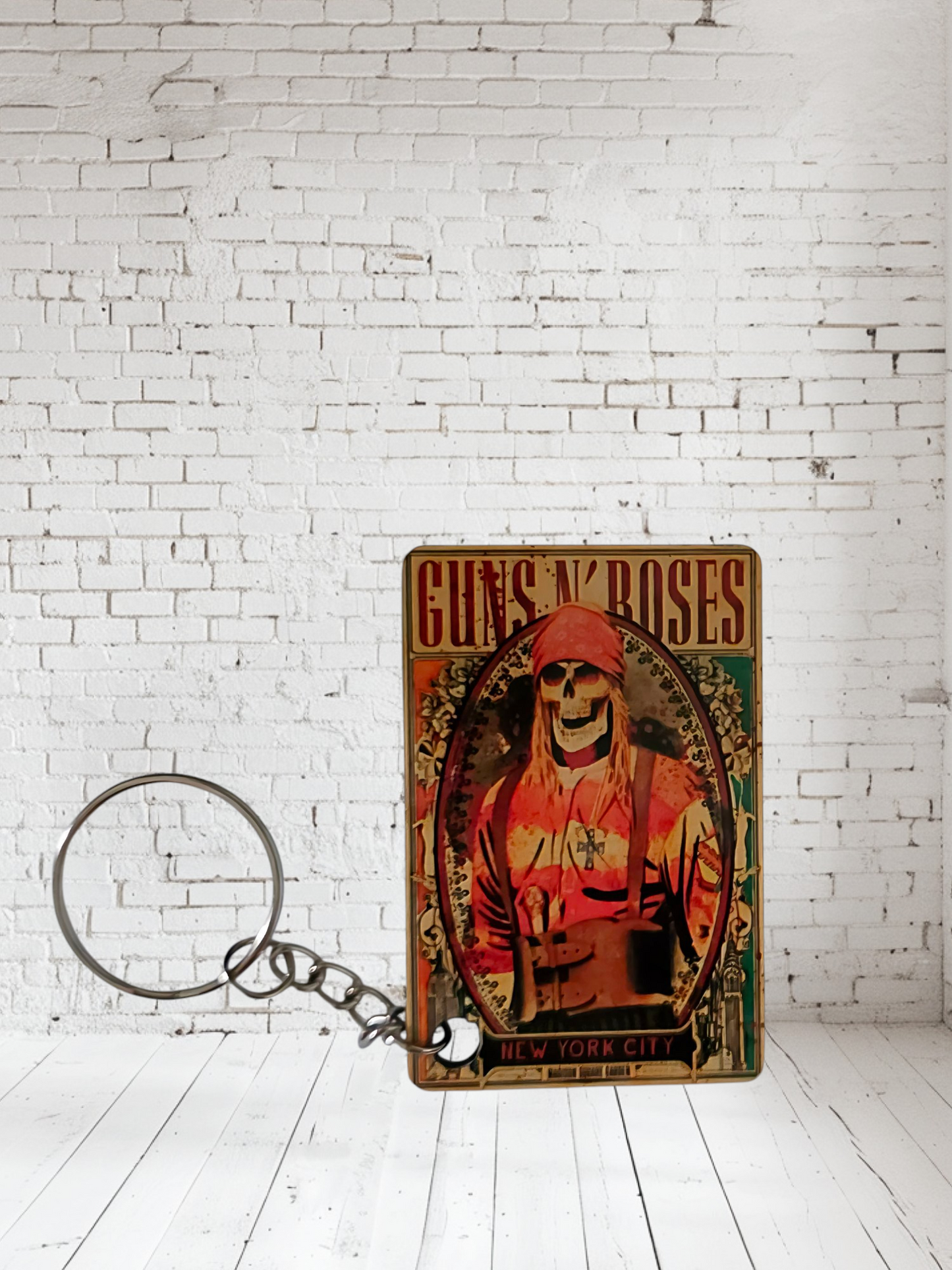 Guns n Roses concert poster and album cover keychains. Multiple designs to choose from