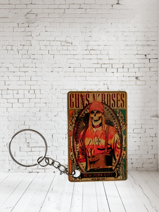 Guns n Roses concert poster and album cover keychains. Multiple designs to choose from