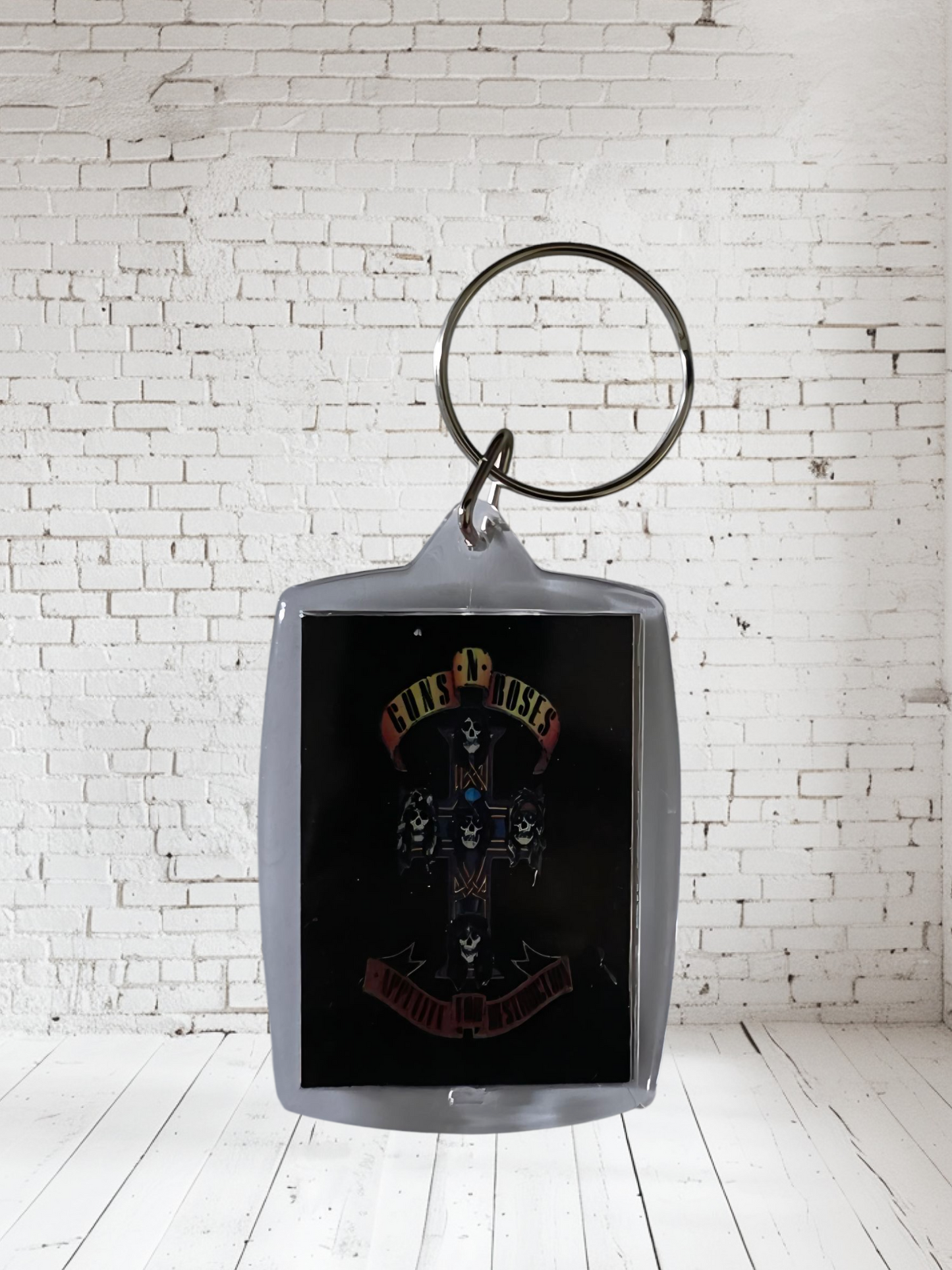 Guns n Roses concert poster and album cover keychains. Multiple designs to choose from