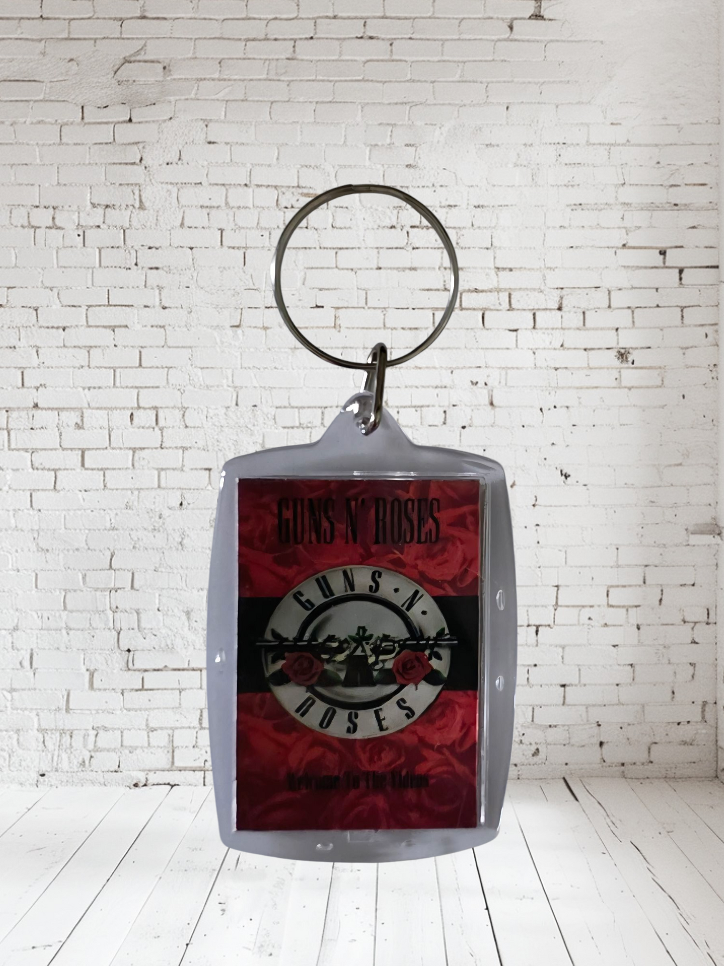 Guns n Roses concert poster and album cover keychains. Multiple designs to choose from