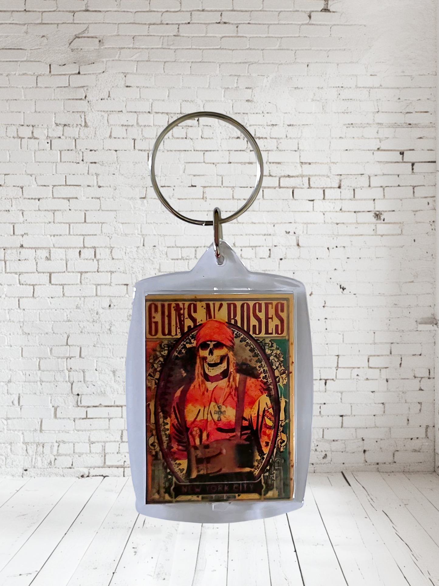 Guns n Roses concert poster and album cover keychains. Multiple designs to choose from