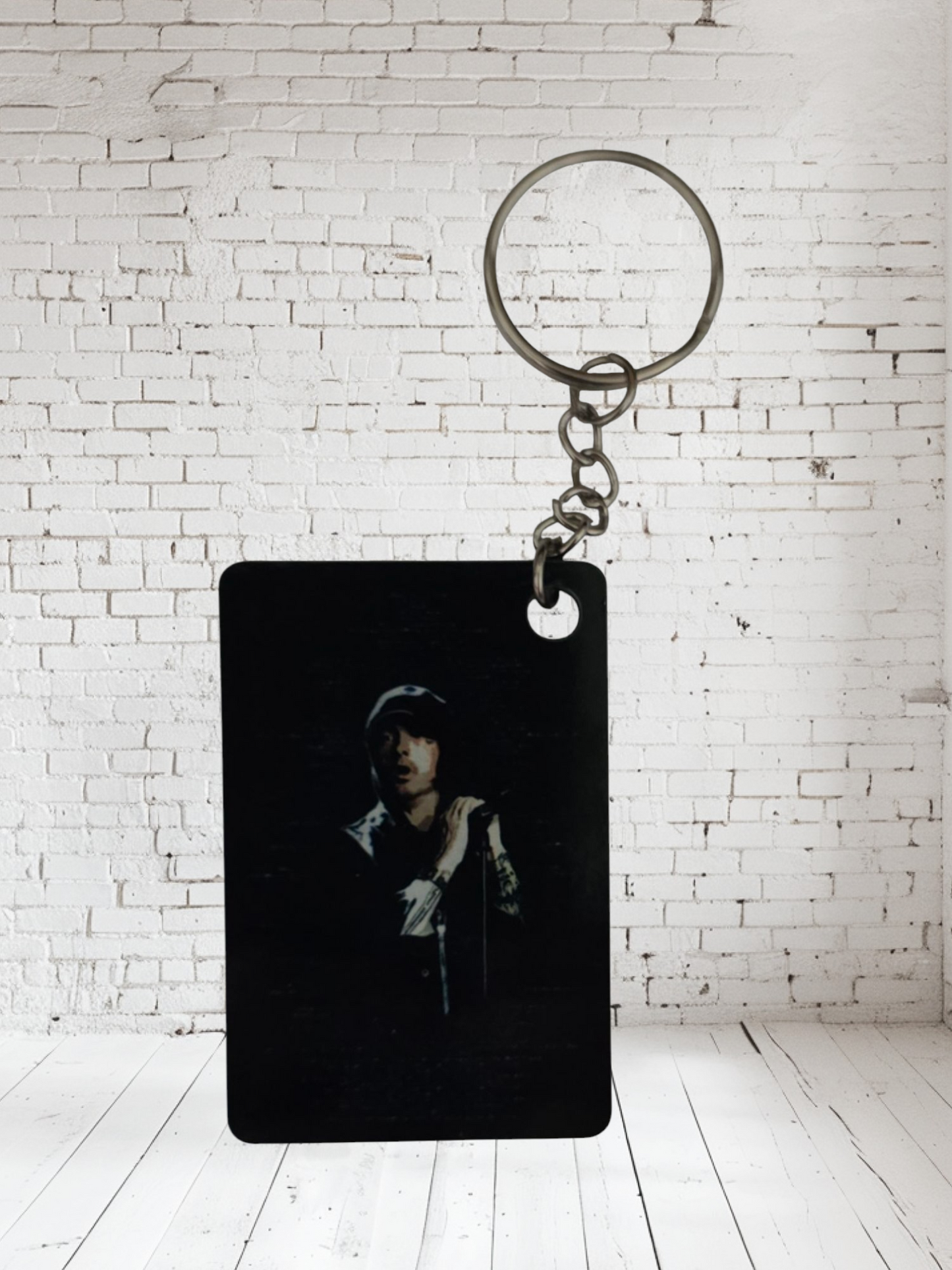 Eminem concert poster and album cover keychains. Multiple designs to choose from