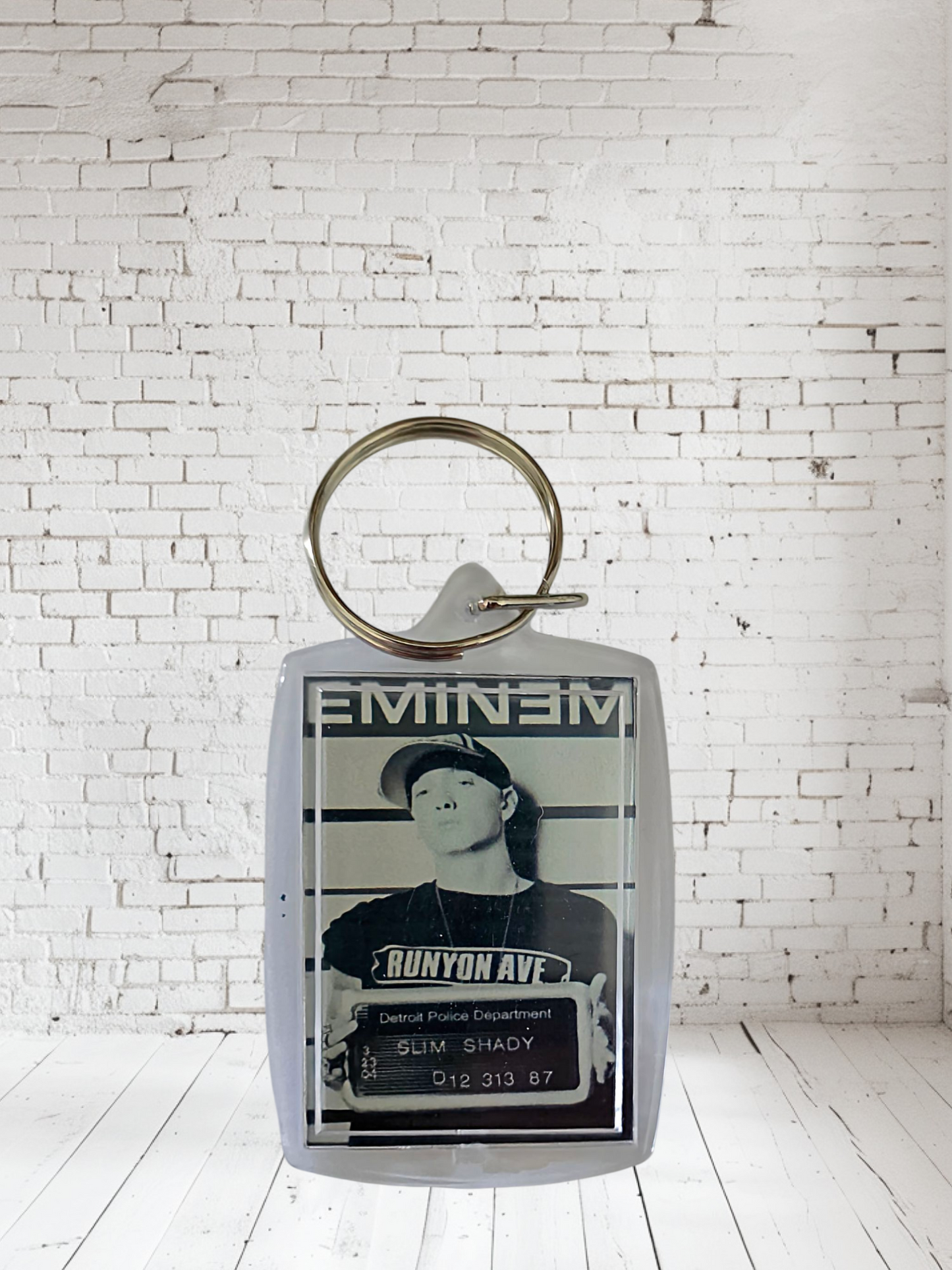 Eminem concert poster and album cover keychains. Multiple designs to choose from