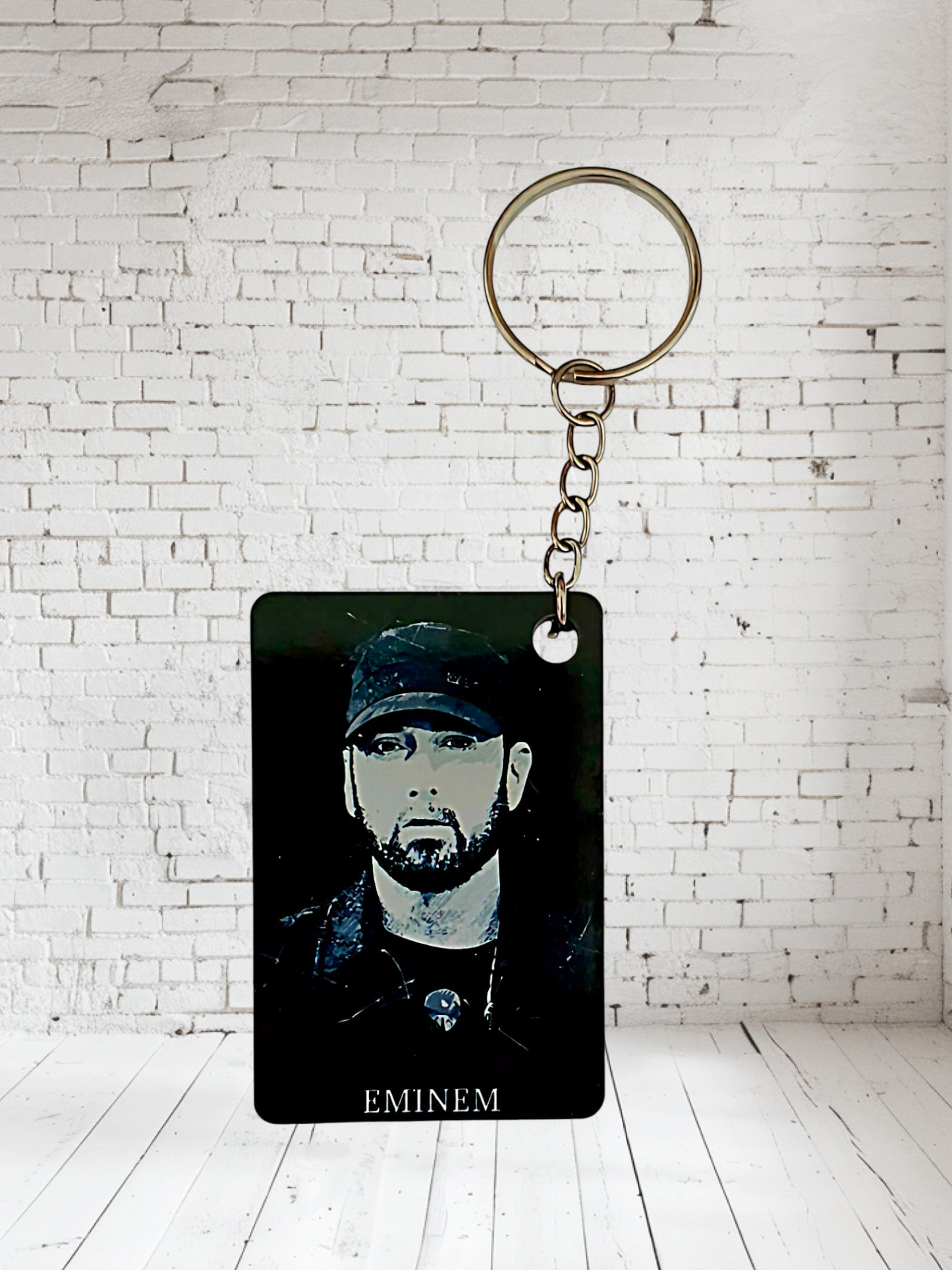 Eminem concert poster and album cover keychains. Multiple designs to choose from