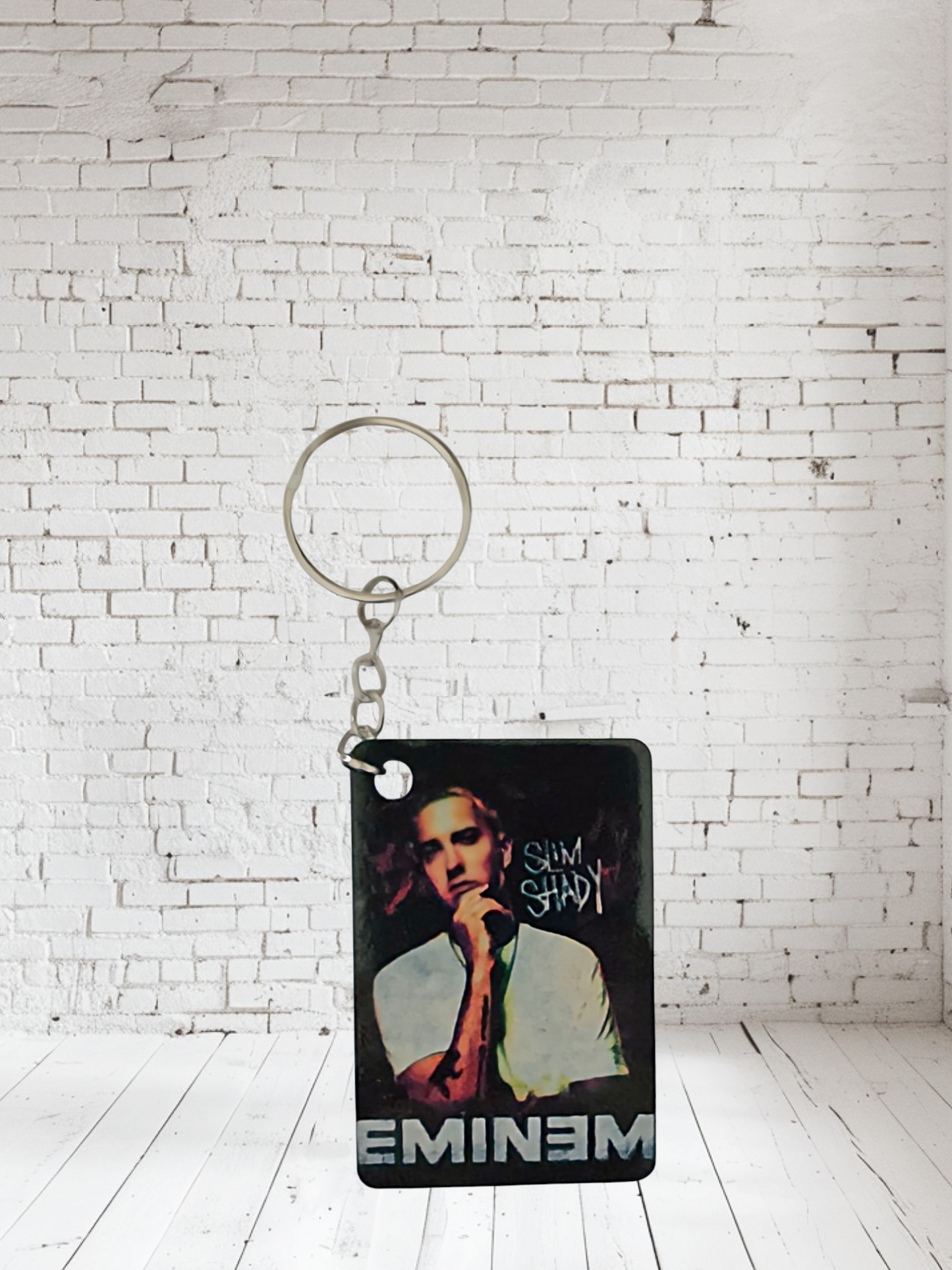 Eminem concert poster and album cover keychains. Multiple designs to choose from