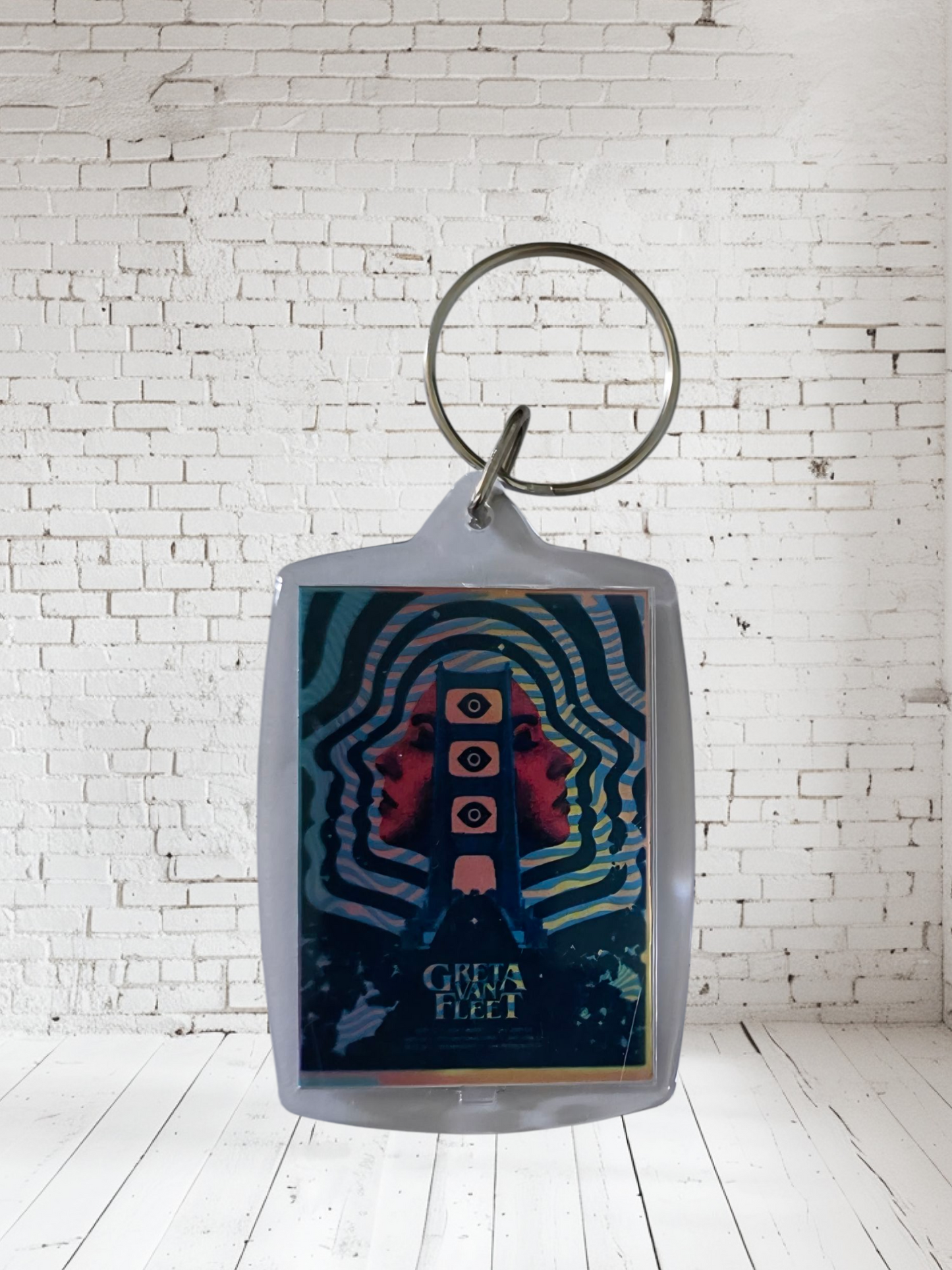 Greta Van Fleet concert poster and album cover keychains. Multiple designs to choose from