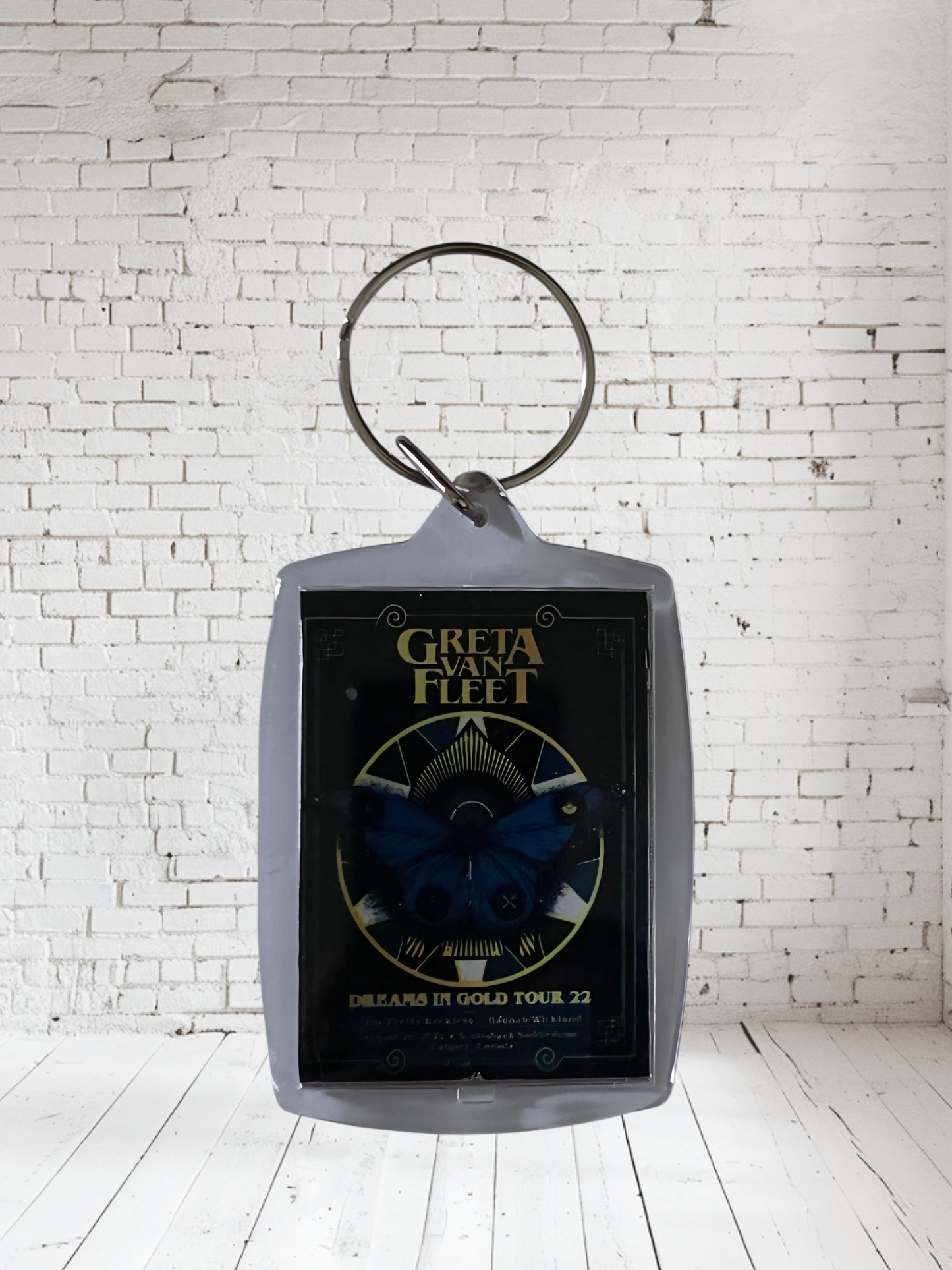 Greta Van Fleet concert poster and album cover keychains. Multiple designs to choose from