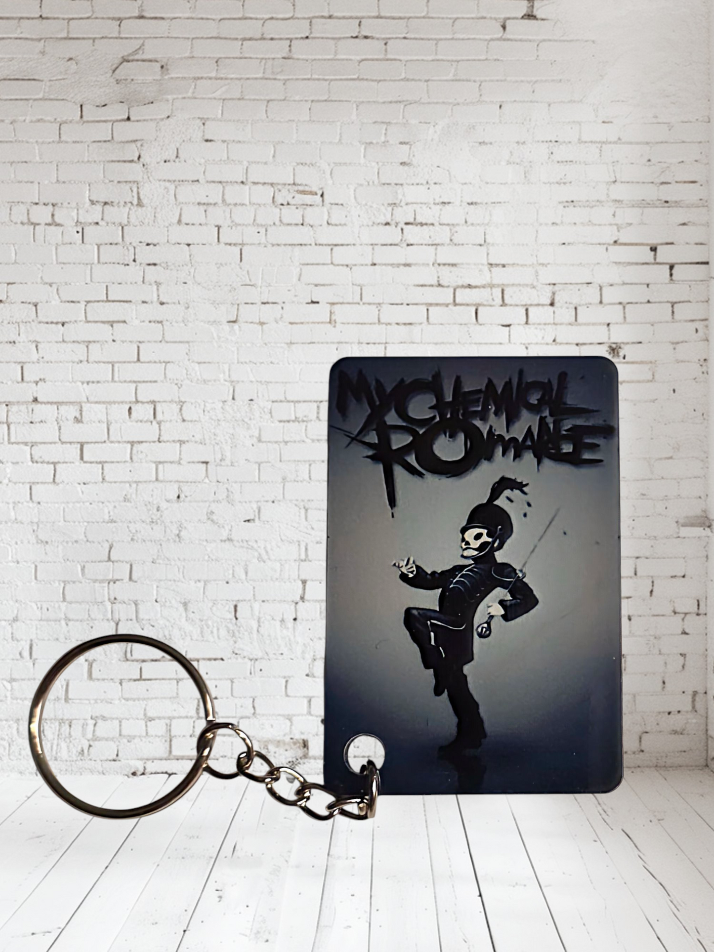 My Chemical Romance keychain collection. Multiple designs to pick from