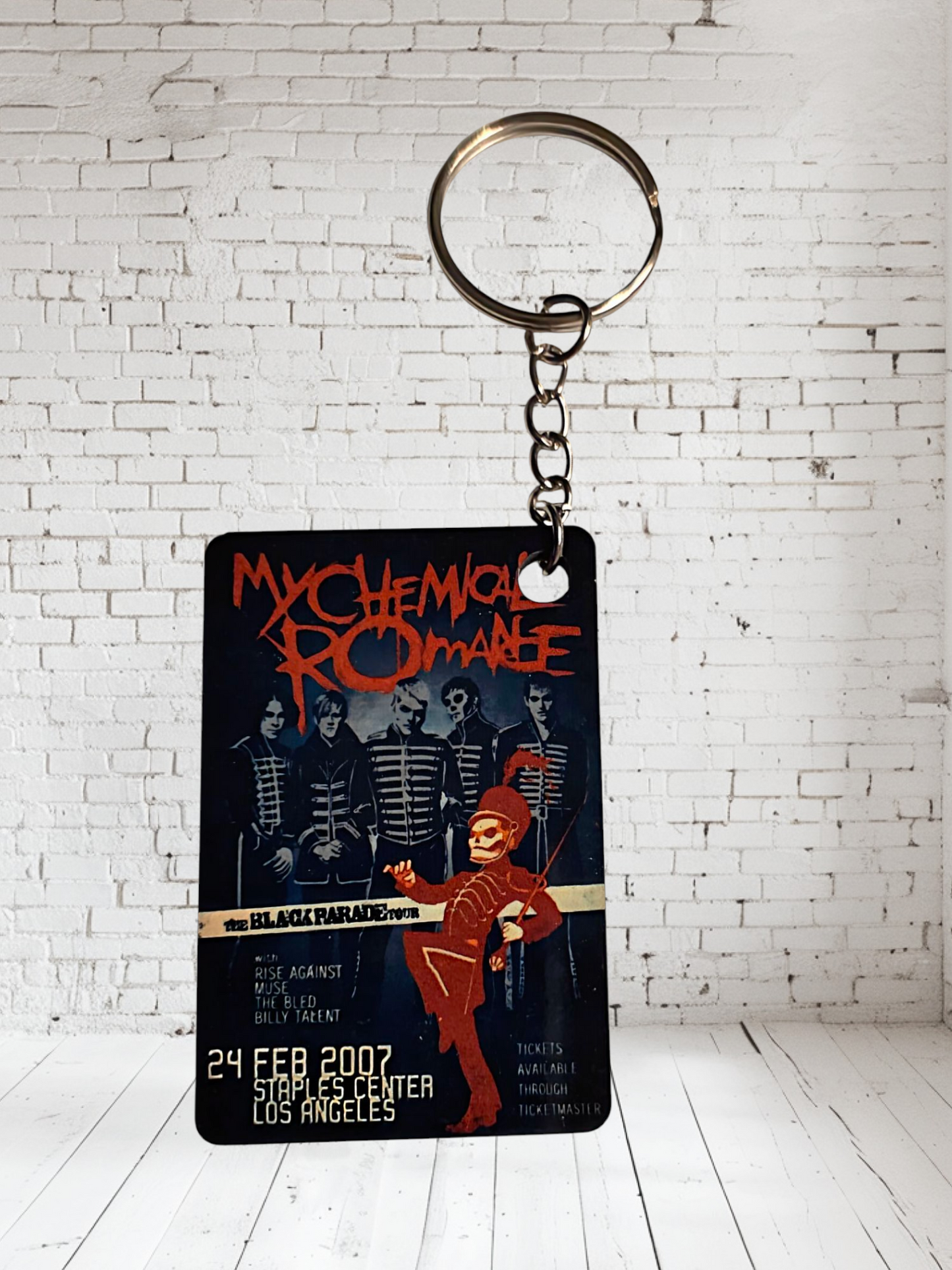 My Chemical Romance keychain collection. Multiple designs to pick from