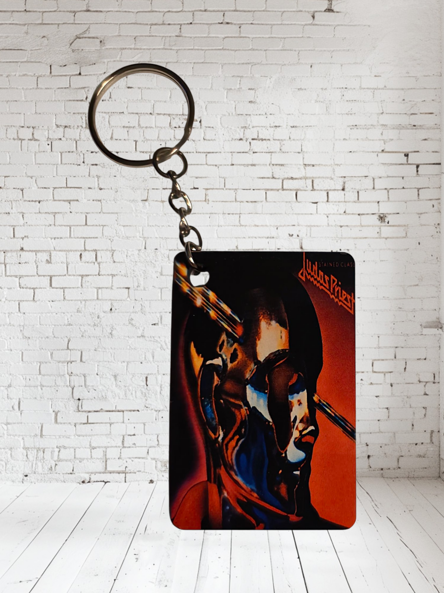 Judas Priest concert poster and album cover keychains. Multiple designs to choose from